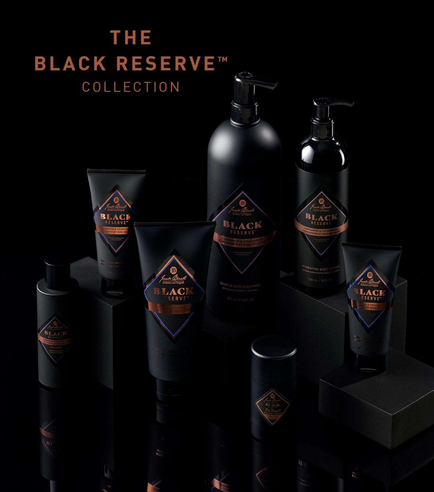 Jack Black - Black Reserve Body & Hair Cleanser with Cardamom & Cedarwood, 33 fl oz
