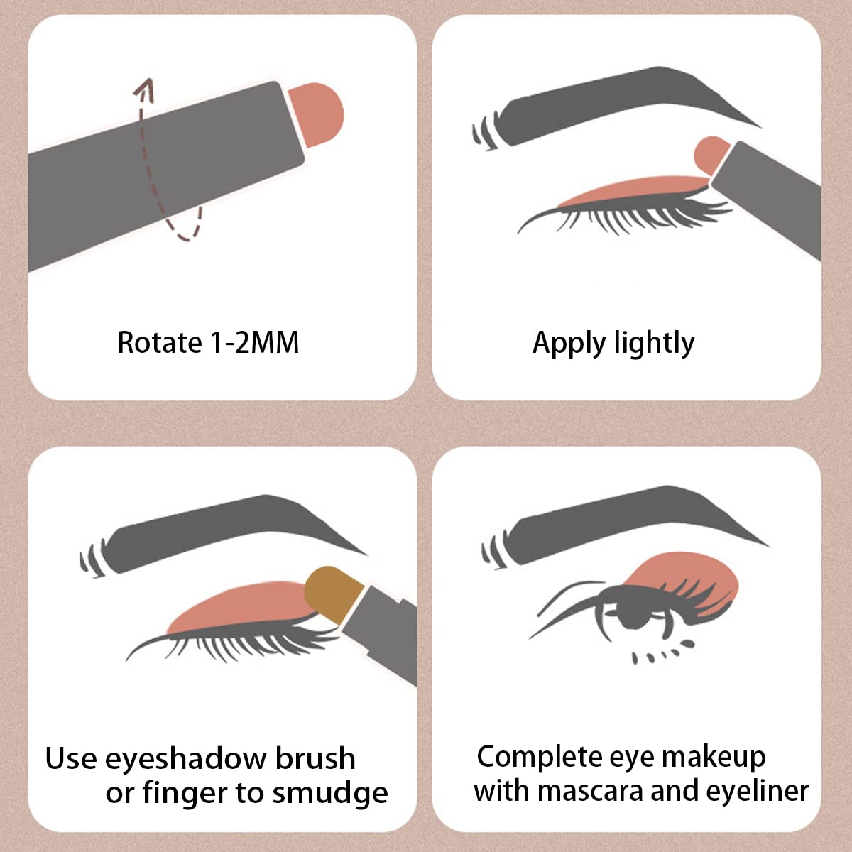 MEICOLY White Eye Shadow Stick - Matte Creamy Pencil Crayon Highlighter Eyeshadow, Milk Eye Brightener, Soft Smooth Highly Pigmented Opals