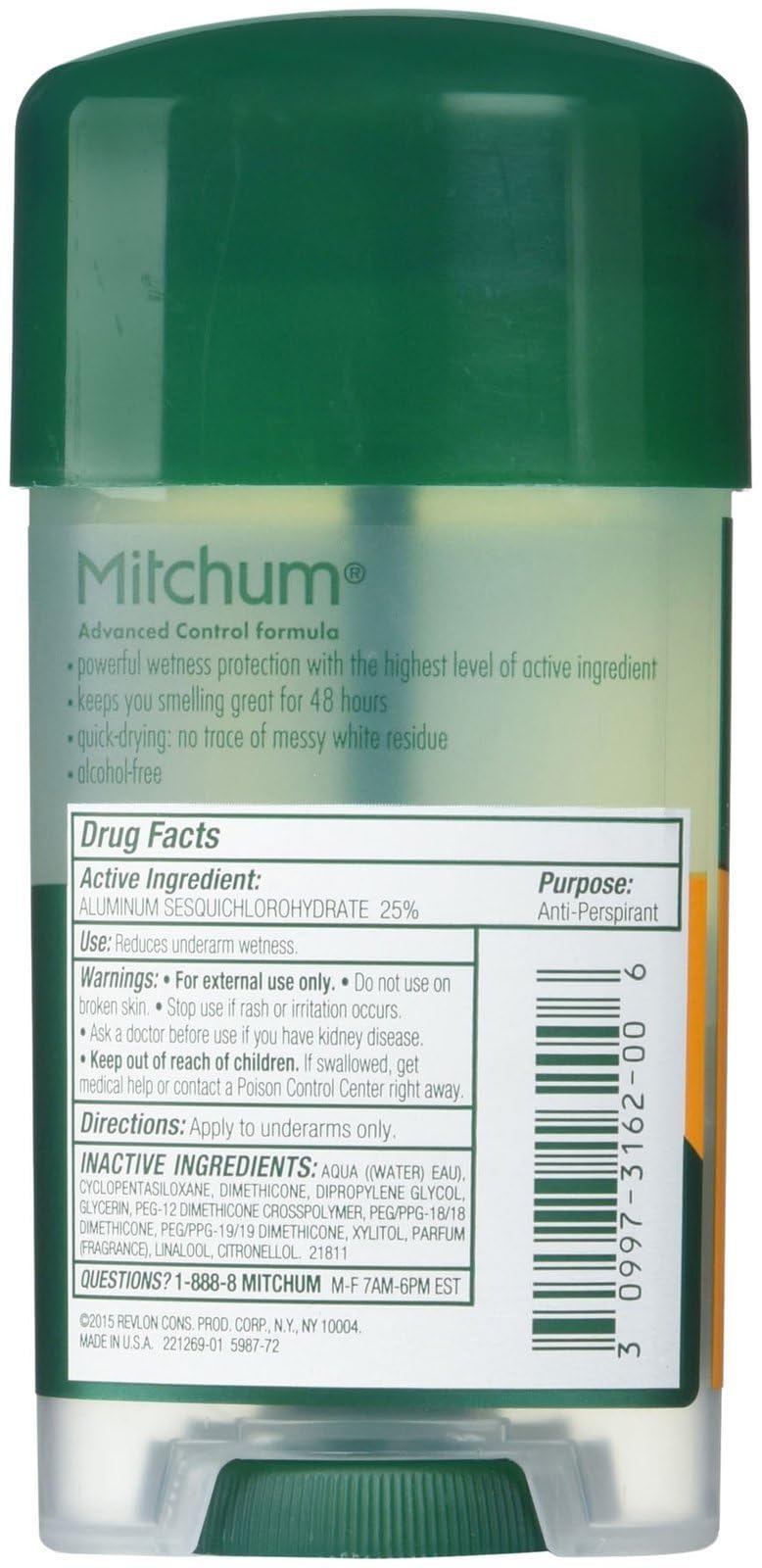 Mitchum Clear Gel Antiperspirant & Deodorant for Men, Super Sport - 2.25 oz - 2 pk