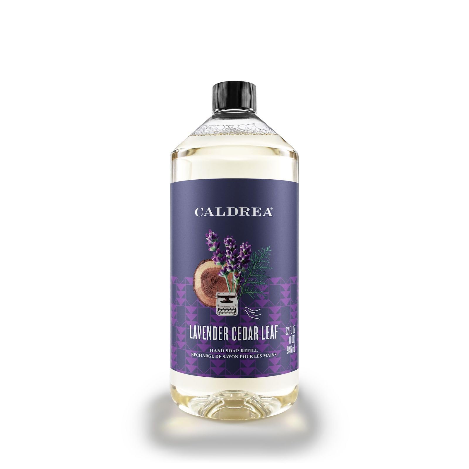 Caldrea Hand Soap Refill, Aloe Vera Gel, Olive Oil And Essential Oils To Cleanse And Condition, Lavender Cedar Leaf, 32 Oz