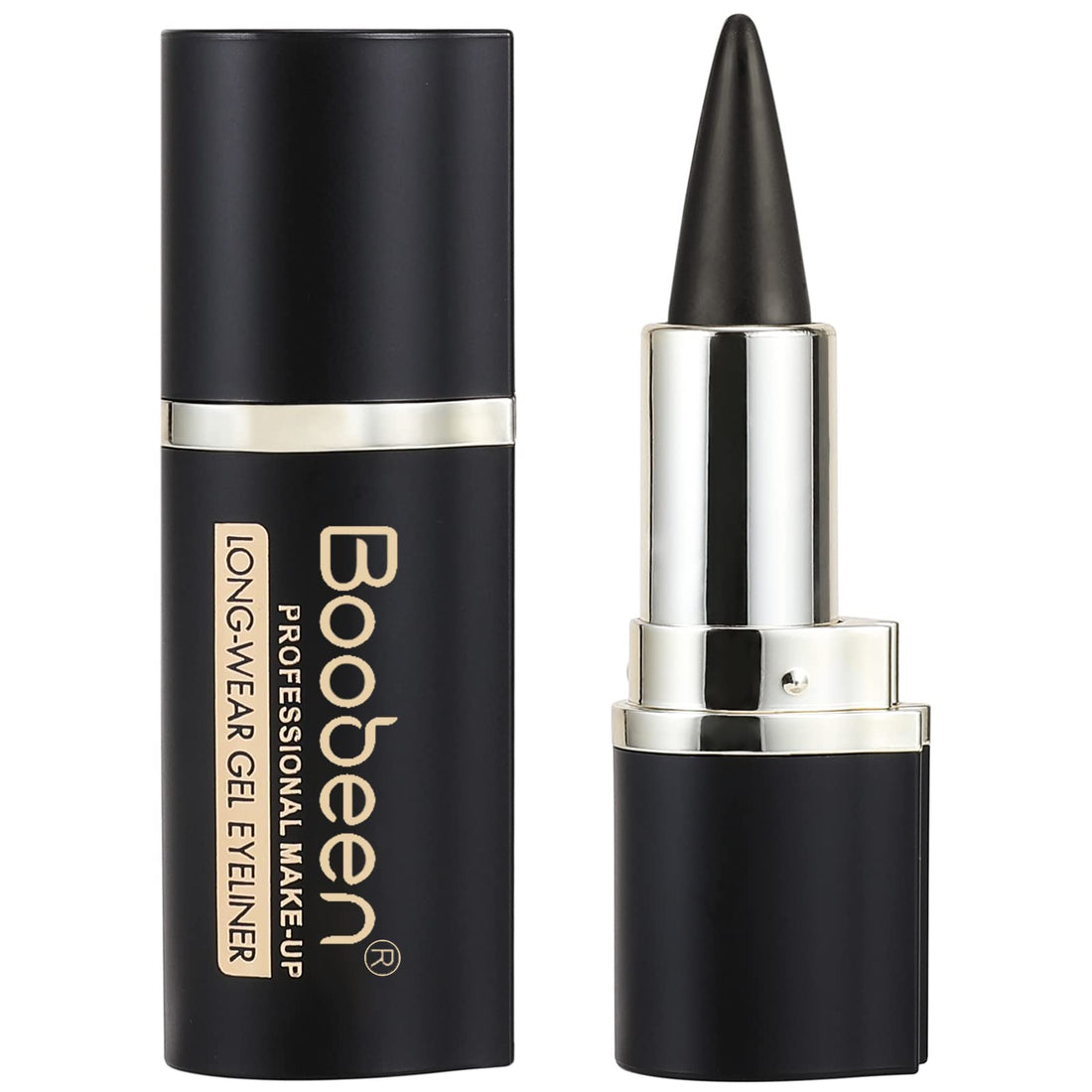 Boobeen Eyeliner Pencil - Black Eyeliner Pen Gel - Quick Drying Formula Eye Liner - Waterproof Smudge-proof All Day Eyeliner Makeup - Long Lasting Create Statement Eye Look (Dark grey)