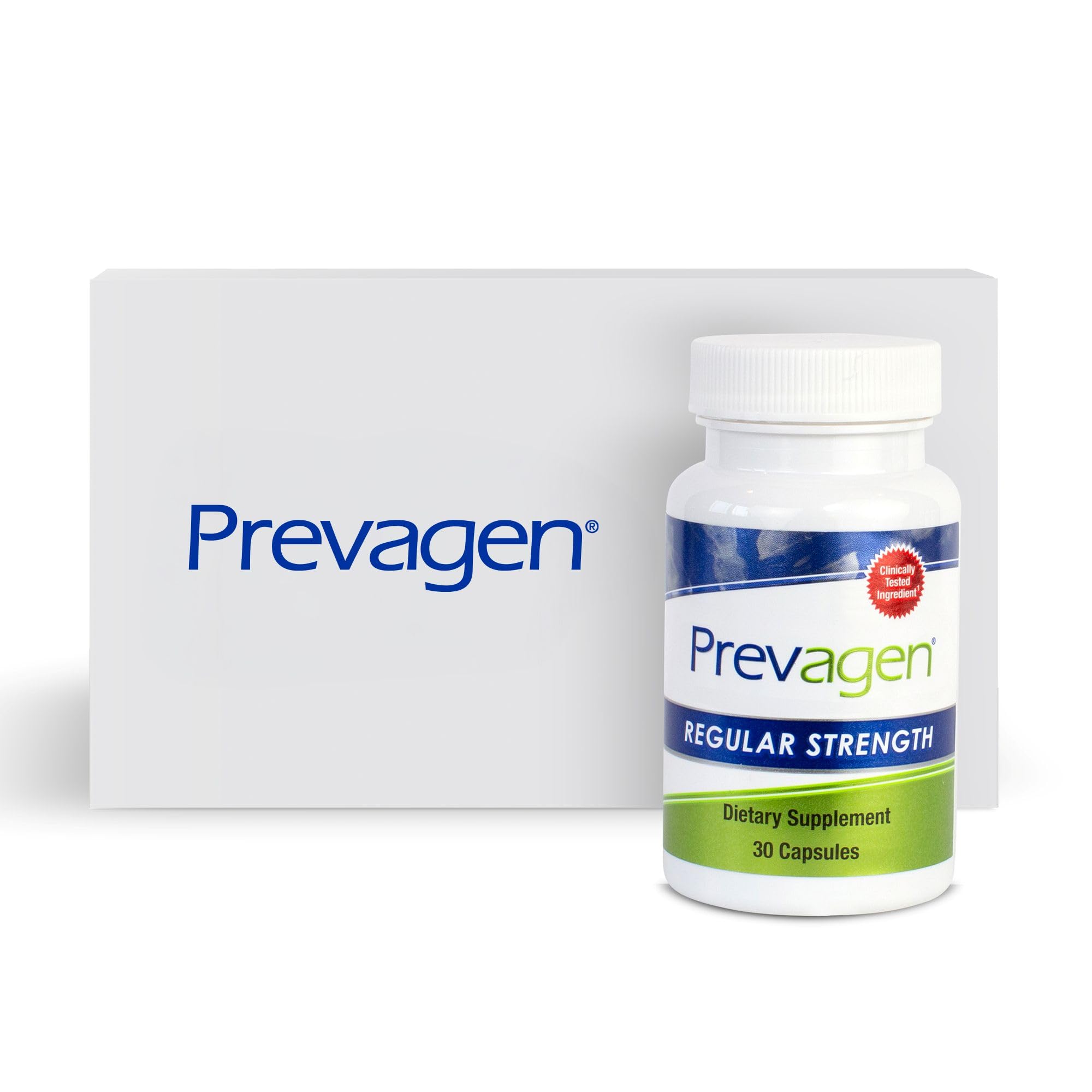 Prevagen Regular Strength 10mg, 30 Capsules |1 Pack| with Apoaequorin & Vitamin D with Attractive and Stackable Prevagen Storage Box