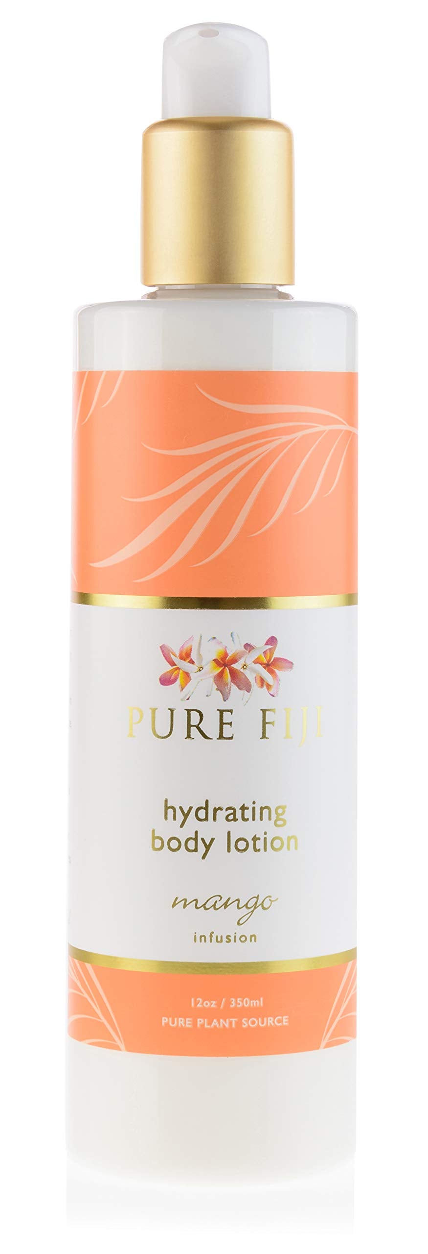PURE FIJI Body Lotion Hydrating - Moisturizing Lotion for Dry Skin with Coconut Milk and Vitamin E, Organic Body Lotion For Women and Men, Mango Scent, 12 oz