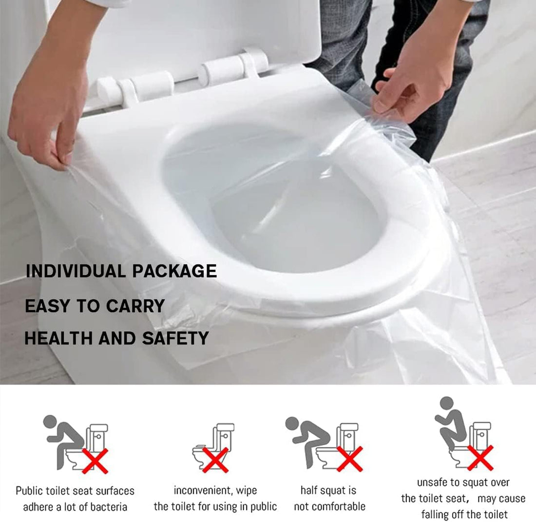 Luckyrao 50 PCS Travel Disposable Toilet Seat Cover Waterproof Portable WC Pad Toilet Mat For Baby Pregnant Mom,Independent Packing