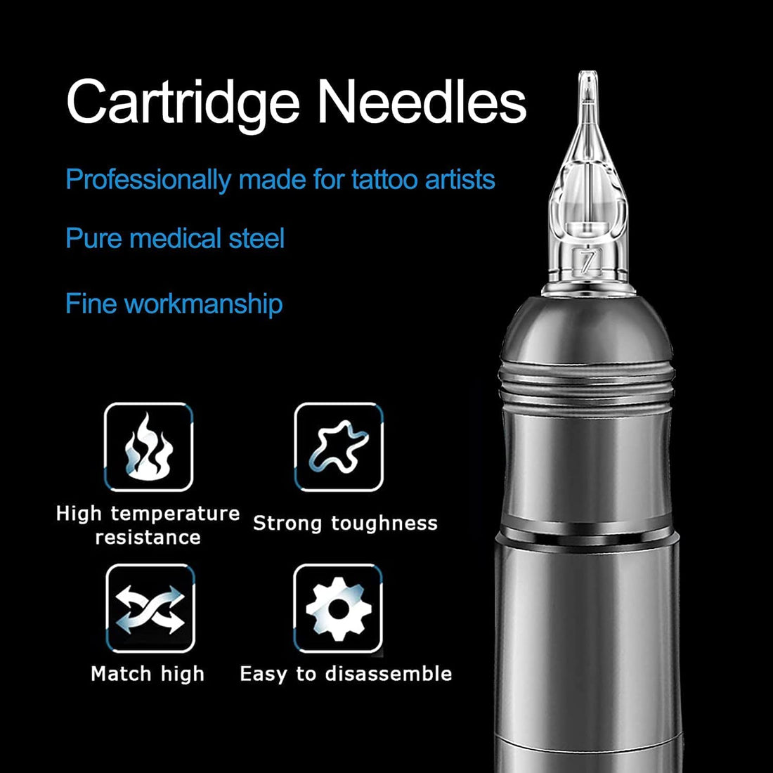 Tattoo Cartridge Needles-Tazay 80pcs Cartridge Tattoo Needles Mixed Size 3RL 5RL 7RL 9RL 7M1 9M1 7RS 9RS For Tattoo Machines, Tattoo Kit And Tattoo Supply