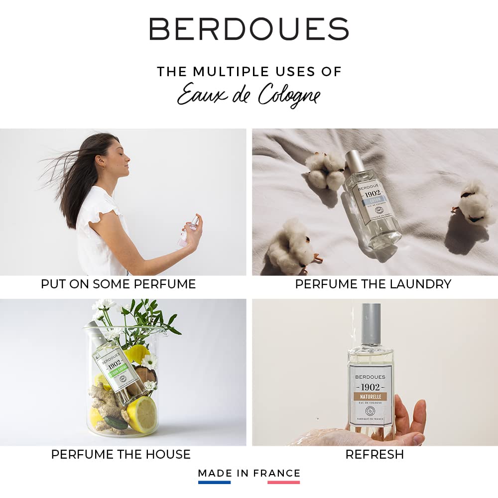 Berdoues 1902 Naturelle Eau De Cologne Tradition Splash 8.3 Oz / 245 Ml For Men, 16.96 Ounce