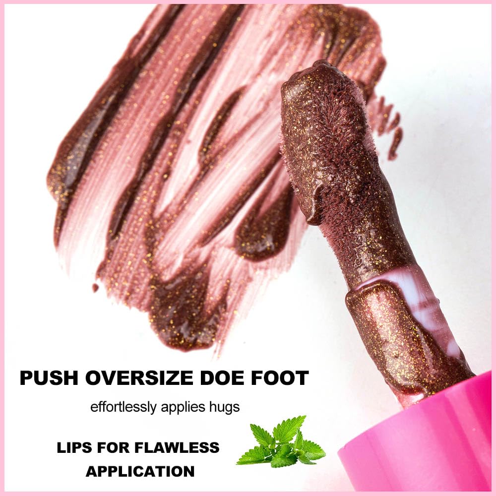 Mefyhtune Lip Plumping Gloss Matte Lip Gloss Moisturizing Tinted Lip Gloss Long Lasting Waterproof Hydrating Plumping Lip Oil For Women (08# Wild Rose)