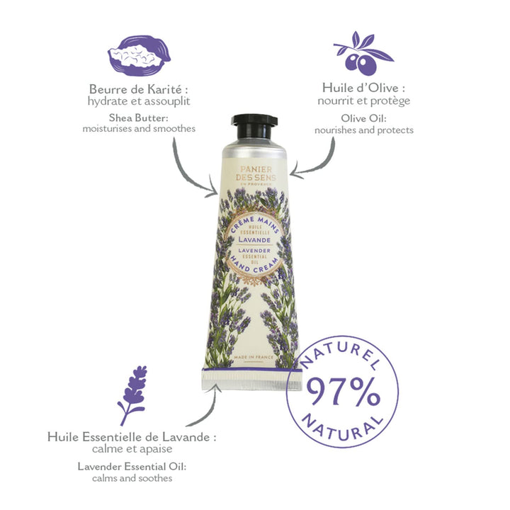 PANIER DES SENS - Lavender Essential Oil Mini Hand Cream by Panier des Sens