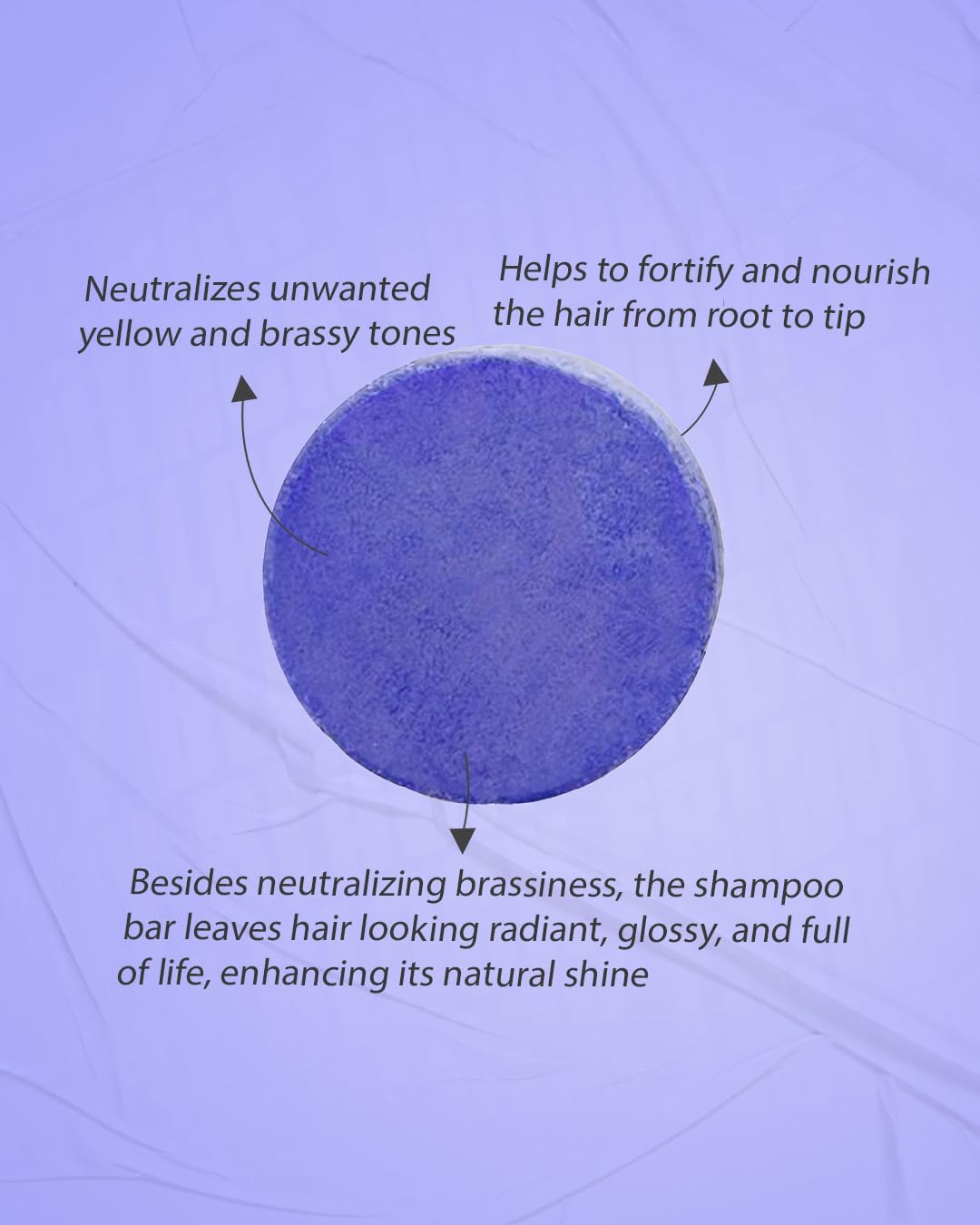 Biotin-Infused Purple Shampoo Bar for Blonde Hair - Natural Toning, Brightening and Strengthening Shampoo Blonde, Lightened & Gray Hair & Solid Hair Care for Silky, Radiant Locks, 3.2 oz