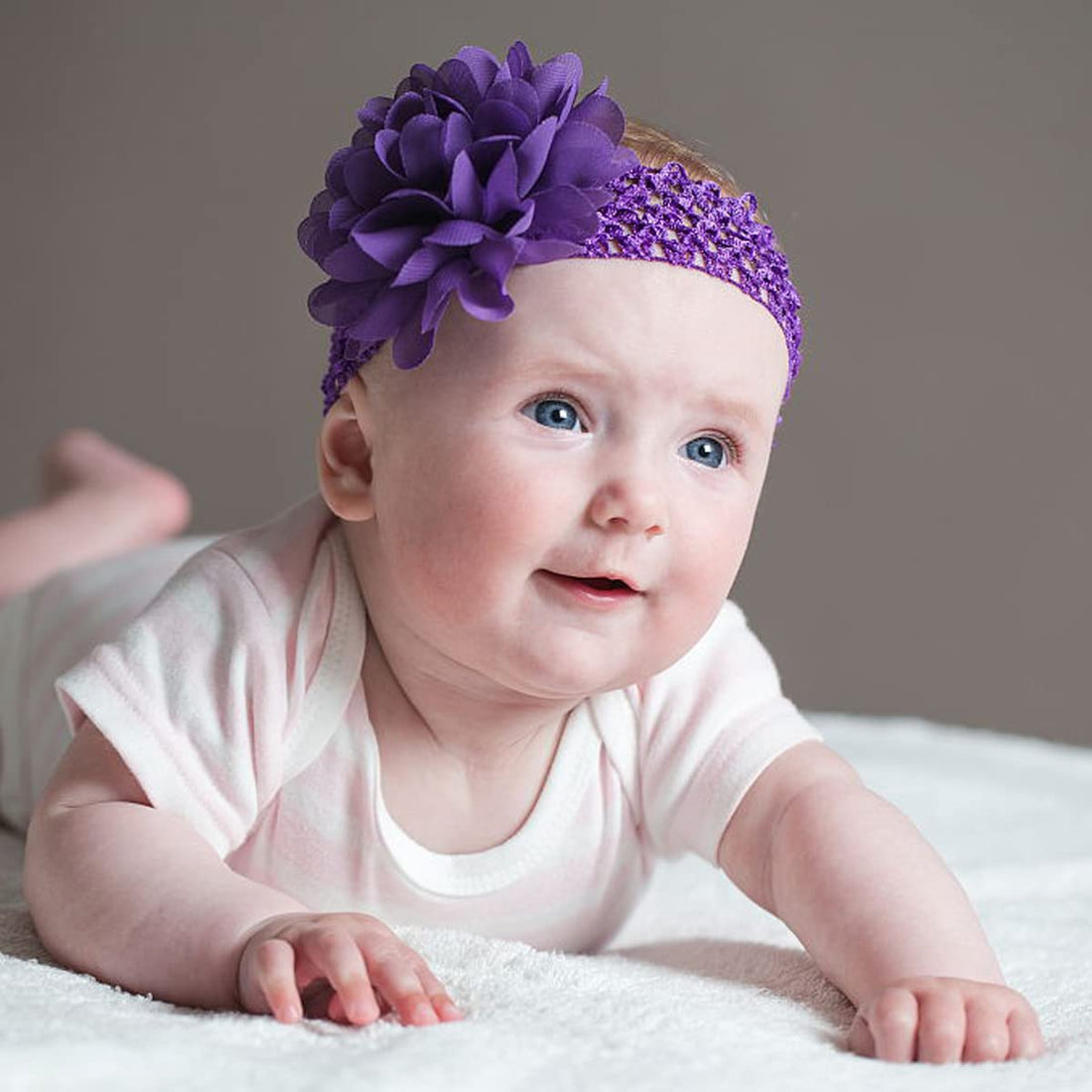 WillingTee 30pcs Baby Girls Headbands Chiffon Flower Soft Stretchy Hair Band Hair Accessories for Baby Girls Newborns Infants Toddlers and Kids