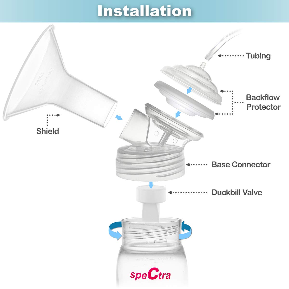 Nenesupply 28mm Pump Parts Compatible with Spectra S1 Spectra S2 Pumps Replacement Kit to Spectra Pump Parts Replace Spectra S2 Accessories and Spectra Flange Duckbill Valve Backflow Protector