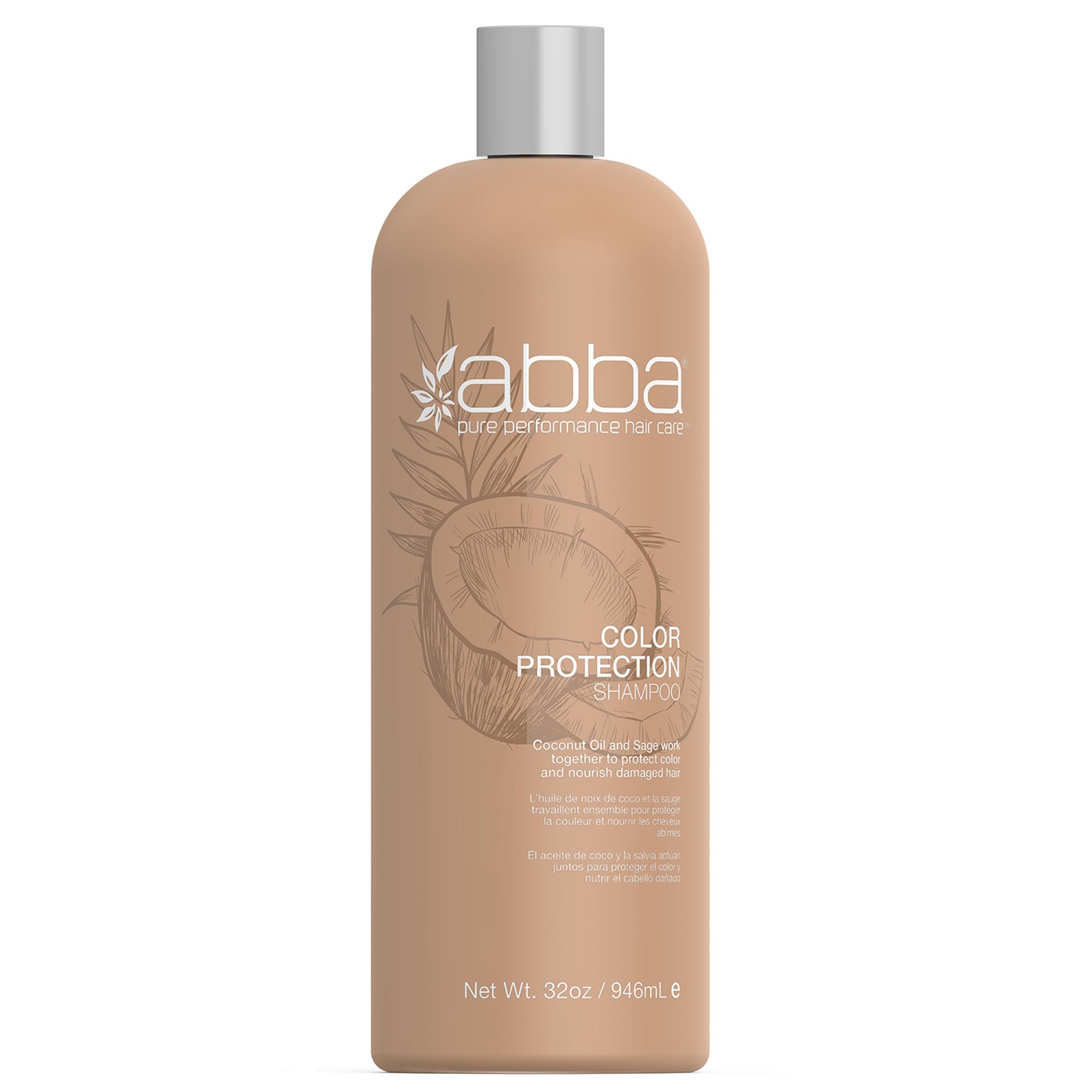 ABBA Color Protection Shampoo, Coconut & Sage, 32 Fl. oz.