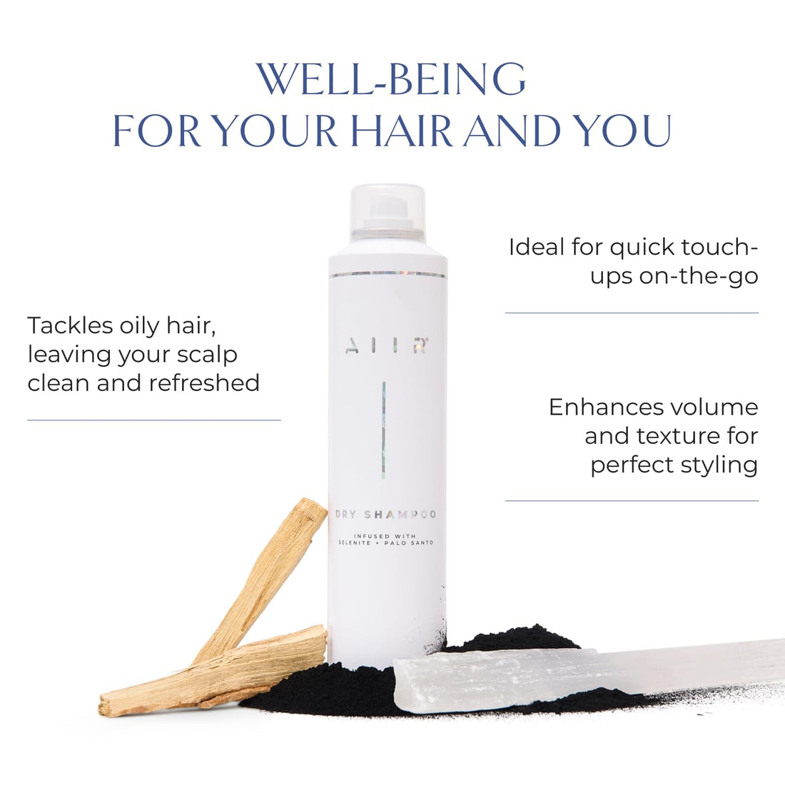 AIIR Dry Shampoo - Absorb Oils, Adding Volume and Fullness, Fresh Natural Cleanse, Translucent Lightweight Feel, Perfect Before Styling