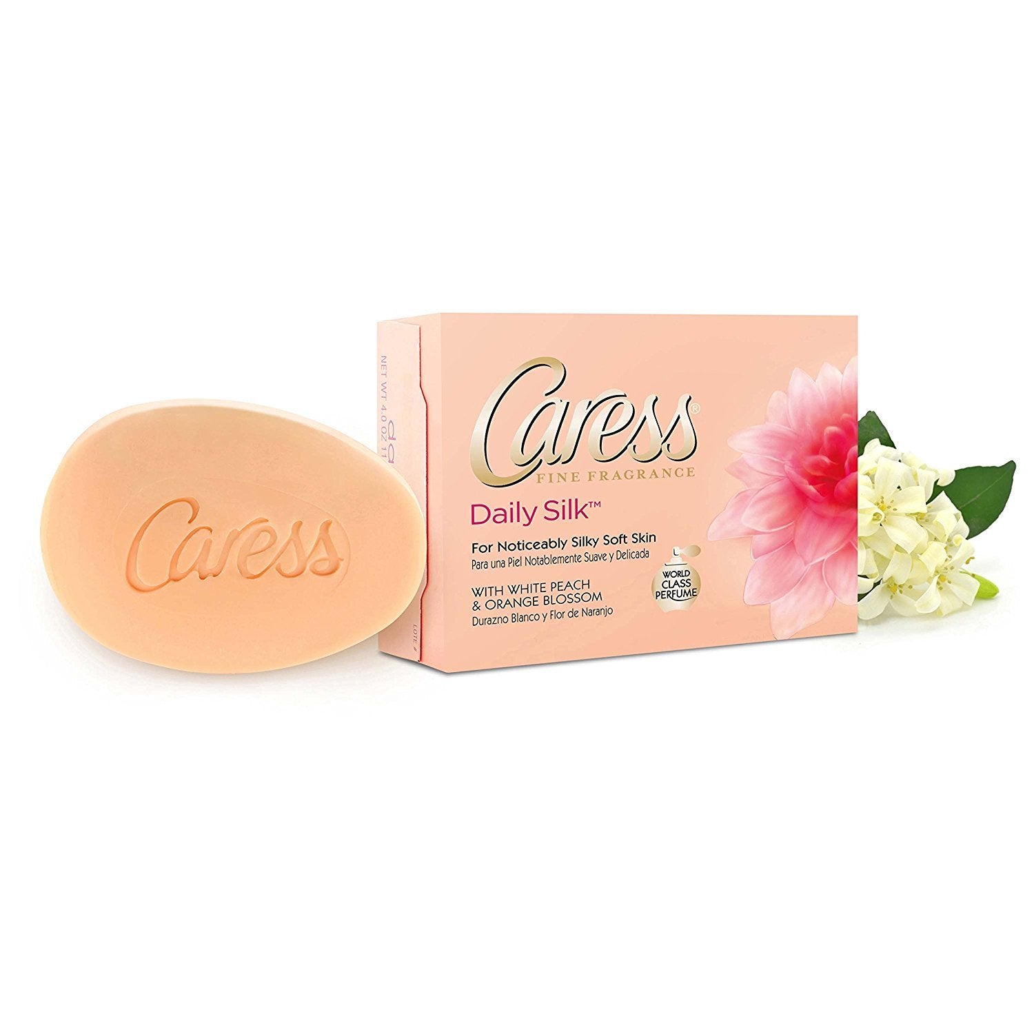 Caress Beauty Bar, Daily Silk 4 oz, 4 Bar