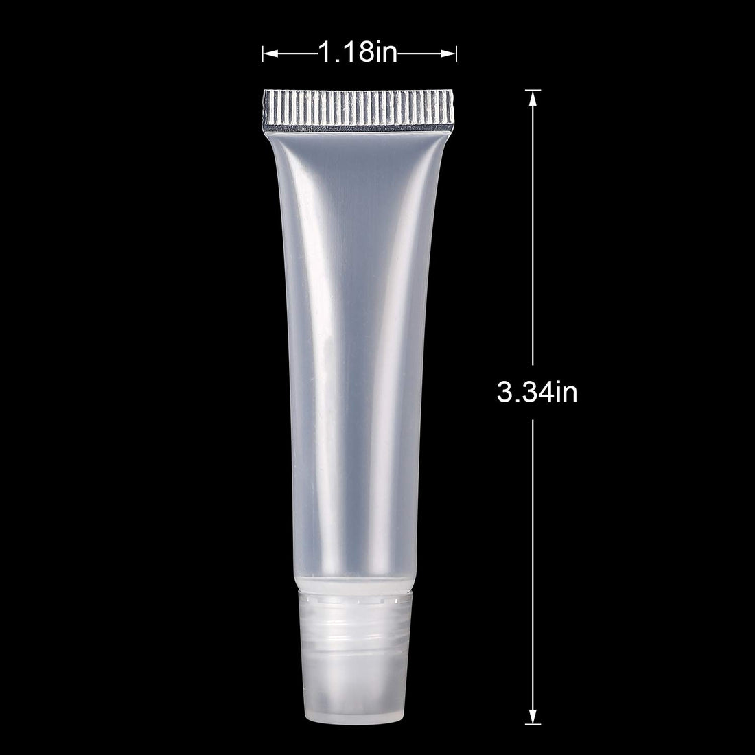 FALADOO 100 Pcs 10 ml Lip Gloss Balm Tubes Refillable Empty Tubes Clear Cosmetic Containers Soft Tube (10ML, 100)