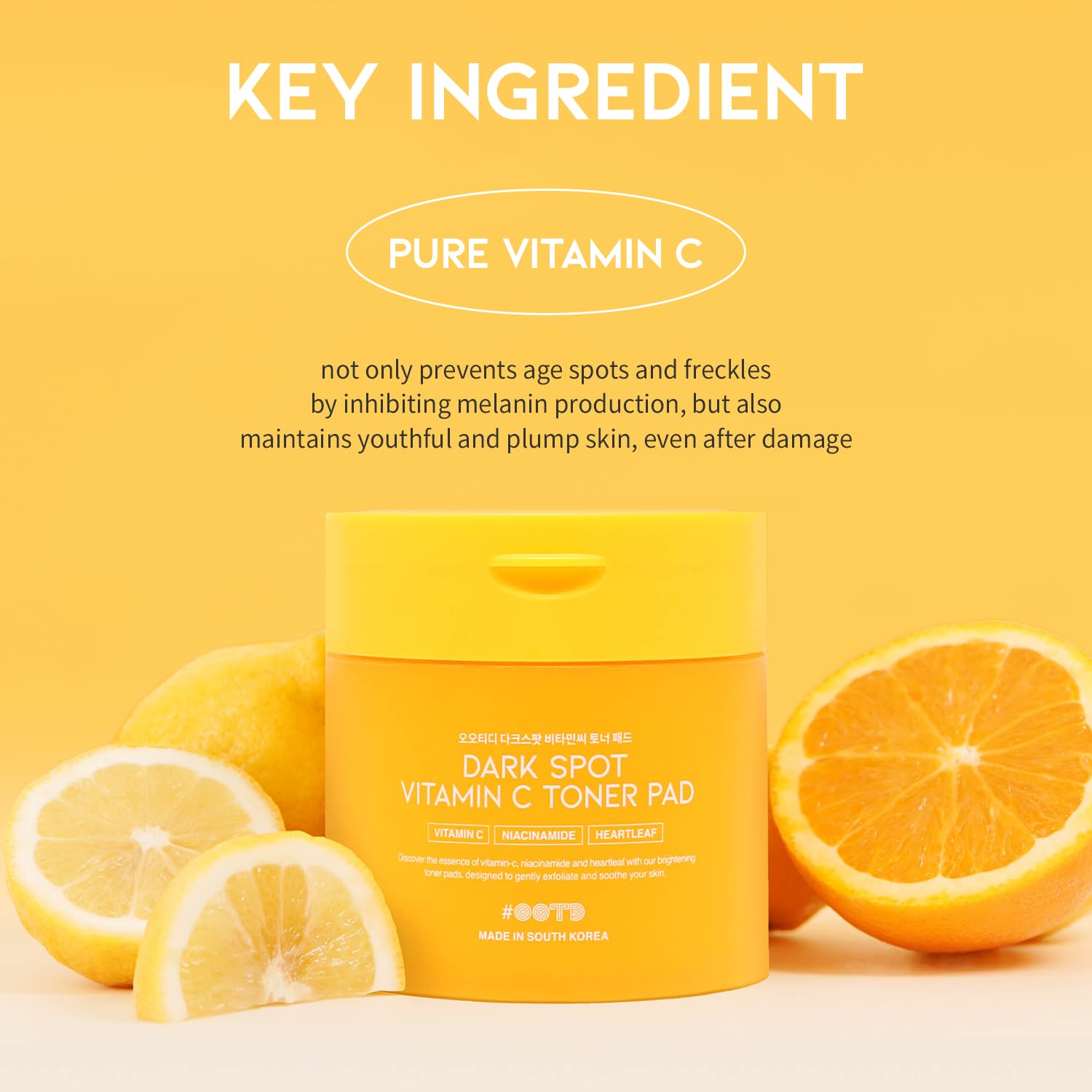 Boosting Toner Pads for Face Oily Skin Korean, #OOTD Vitamin C Niacinamide Heartleaf Hydrating Calming Redness, Vitamin C Toner Pad 70Pads 4.05oz 120ml