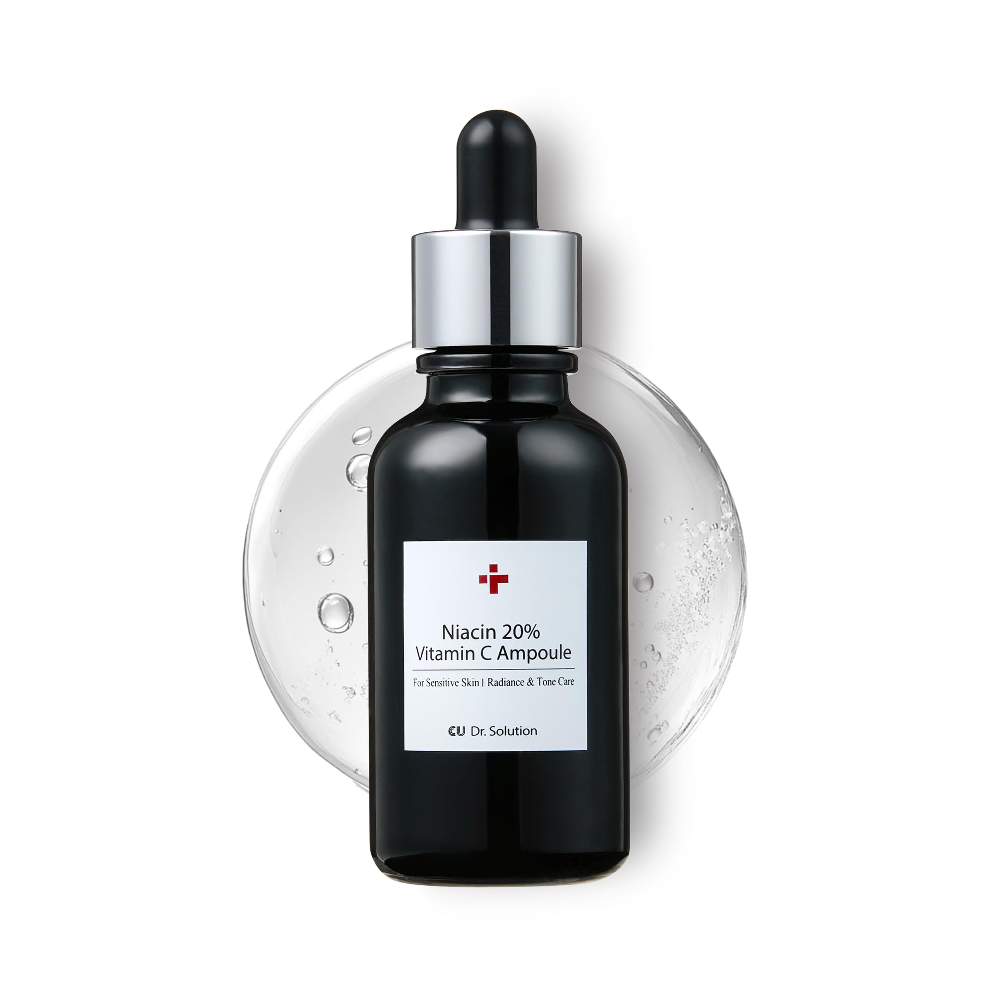 CU Dr. Solution Niacinamide 20% Vitamin C Ampoule – Korean Skin Care with Niacinamide, Glutathione, Hyaluronic Acid, Adenosine, Panthenol for Skin Elasticity and Moisturizing, 30g (1.01 Fl. Oz)