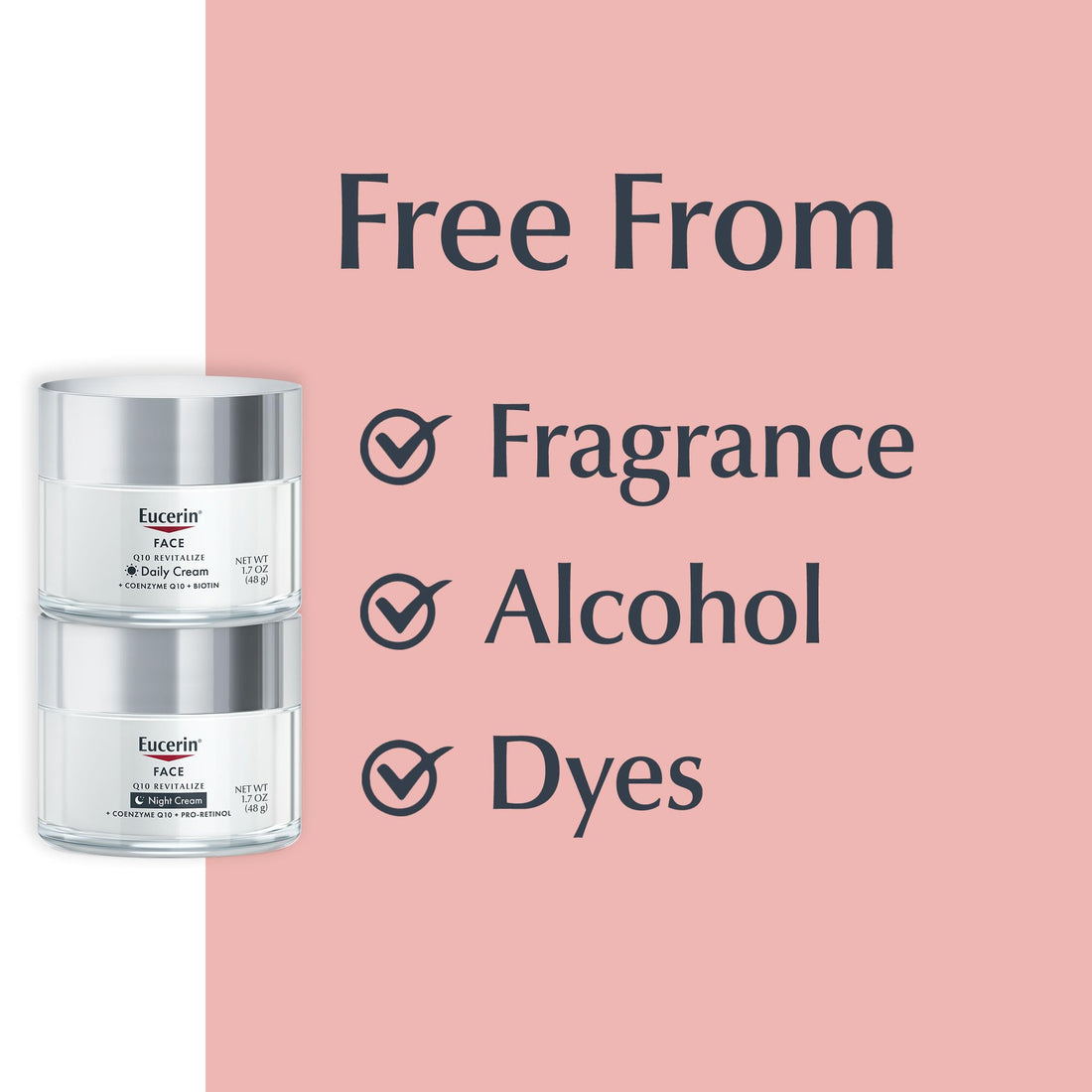 Eucerin Q10 Anti Wrinkle Day Face Cream + Night Cream | 1.7 Oz (2 Pack)