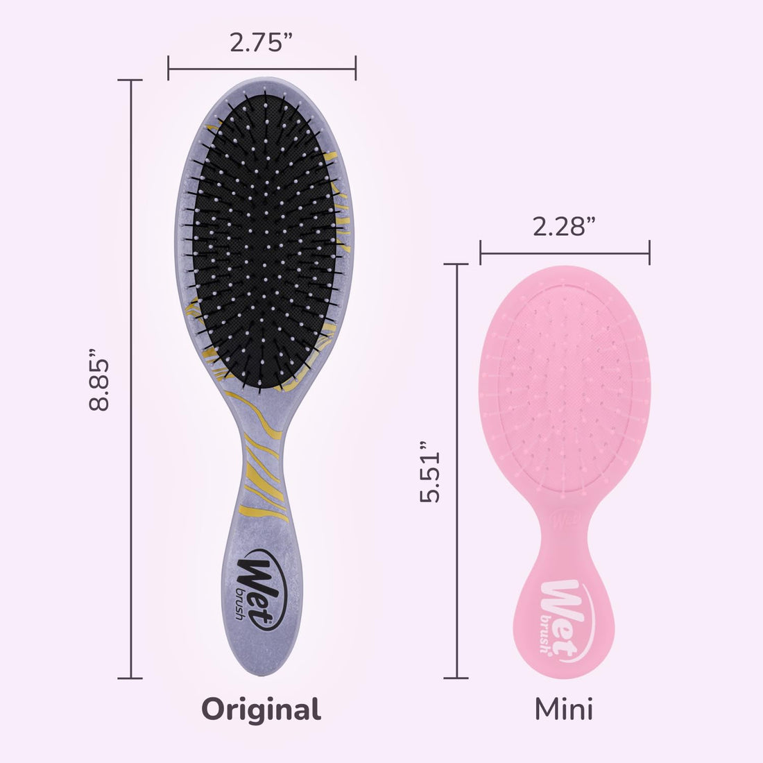 Wet Brush Disney Original Hair Detangler, Ariel (Elegant Princess), Ultra-Soft IntelliFlex Bristles, Detangling Brush Glides Through Tangles (Wet Dry & Damaged Hair), Women & Men (Pack of 2)