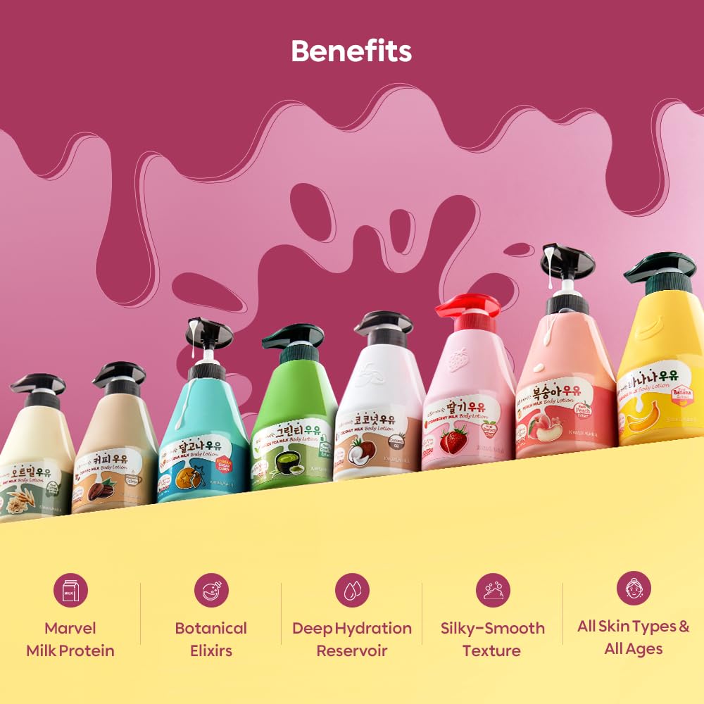 WELCOS KWAILNARA Yuja Milk Body Lotion – Korean Body Lotion for Bright, Even-Toned Skin 560 g / 19.75 Fl. oz