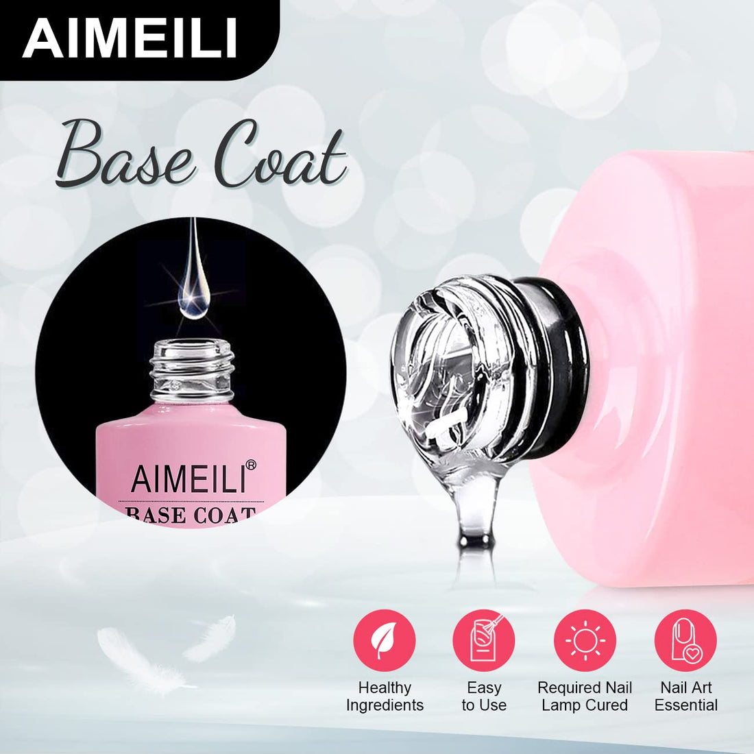 AIMEILI Base Coat Soak Off UV LED Gel Nail Polish