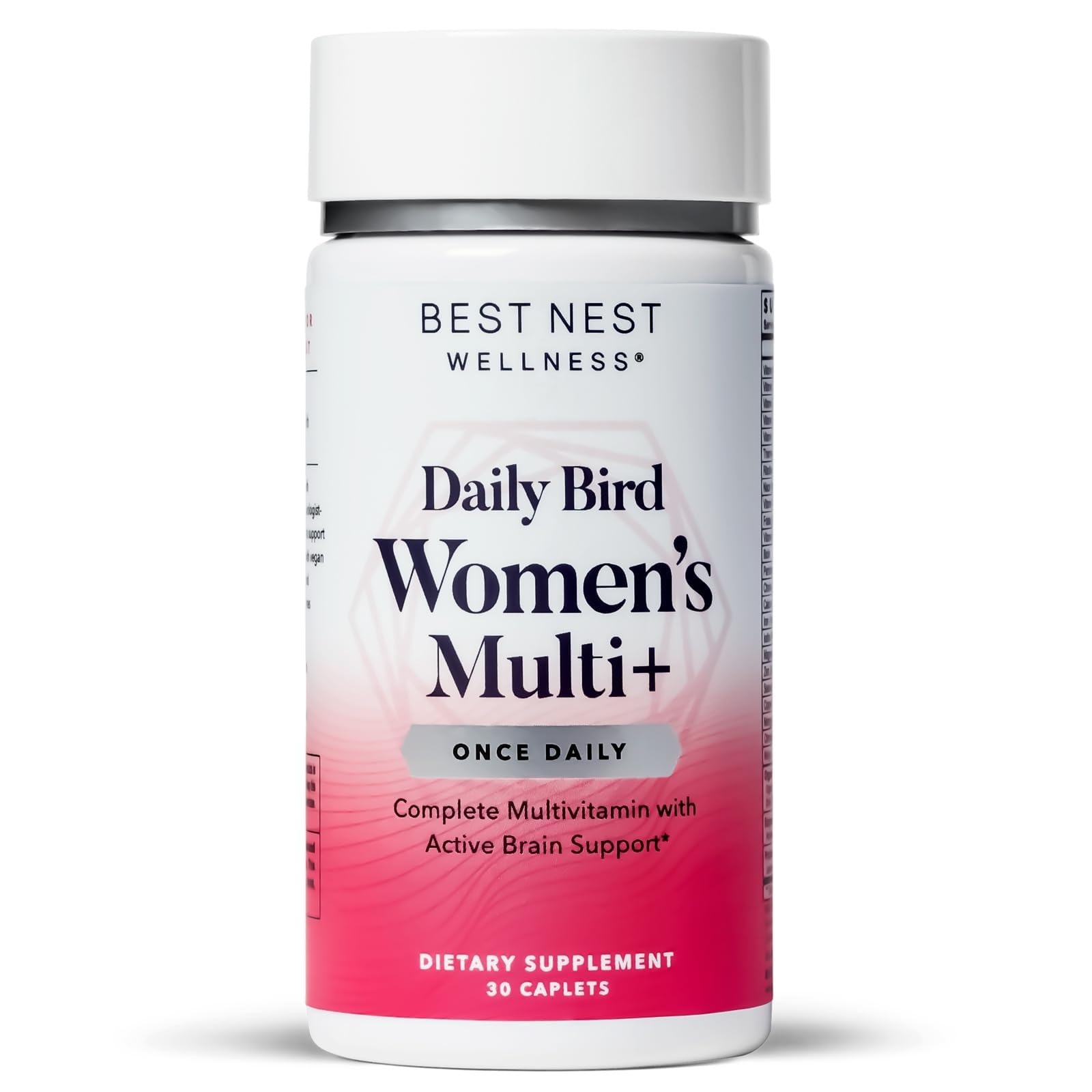 Best Nest Wellness Women's Multi Plus - Brain & Body Health Support Supplement - Gentle Iron Supplement for Energy Support - Supplement for Women with Methylated Vitamins - 30 Capsules