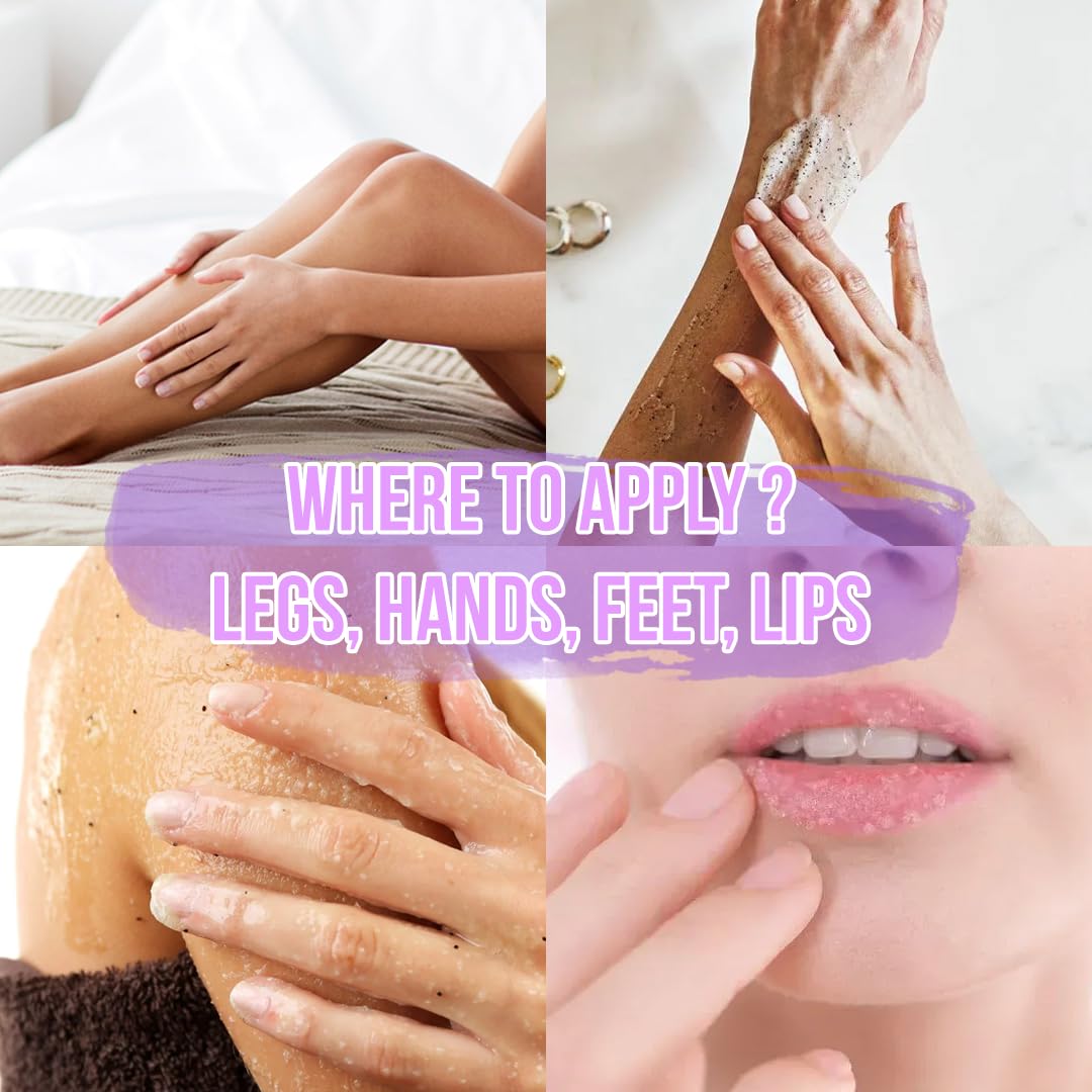 Lavender Oil Body Scrub, Organic Exfoliator for Soft Skin, Pure Exfoliate, Deep Cleanse, Natural Women Exfoliating Dead Sea Salt Face Scrub, Moisturizing Skin, Acne, Cellulite, Scars, LARGE 12oz Jar