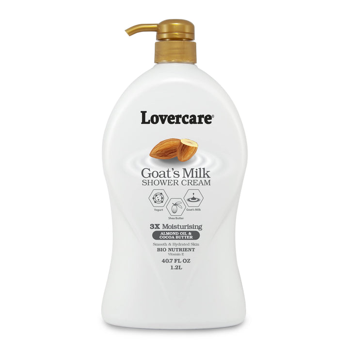 Lover's Care Goat's Milk Shower Cream 3x Moisturising plus Bio Nutrient (Almond Oil and Cocoa Butter)
