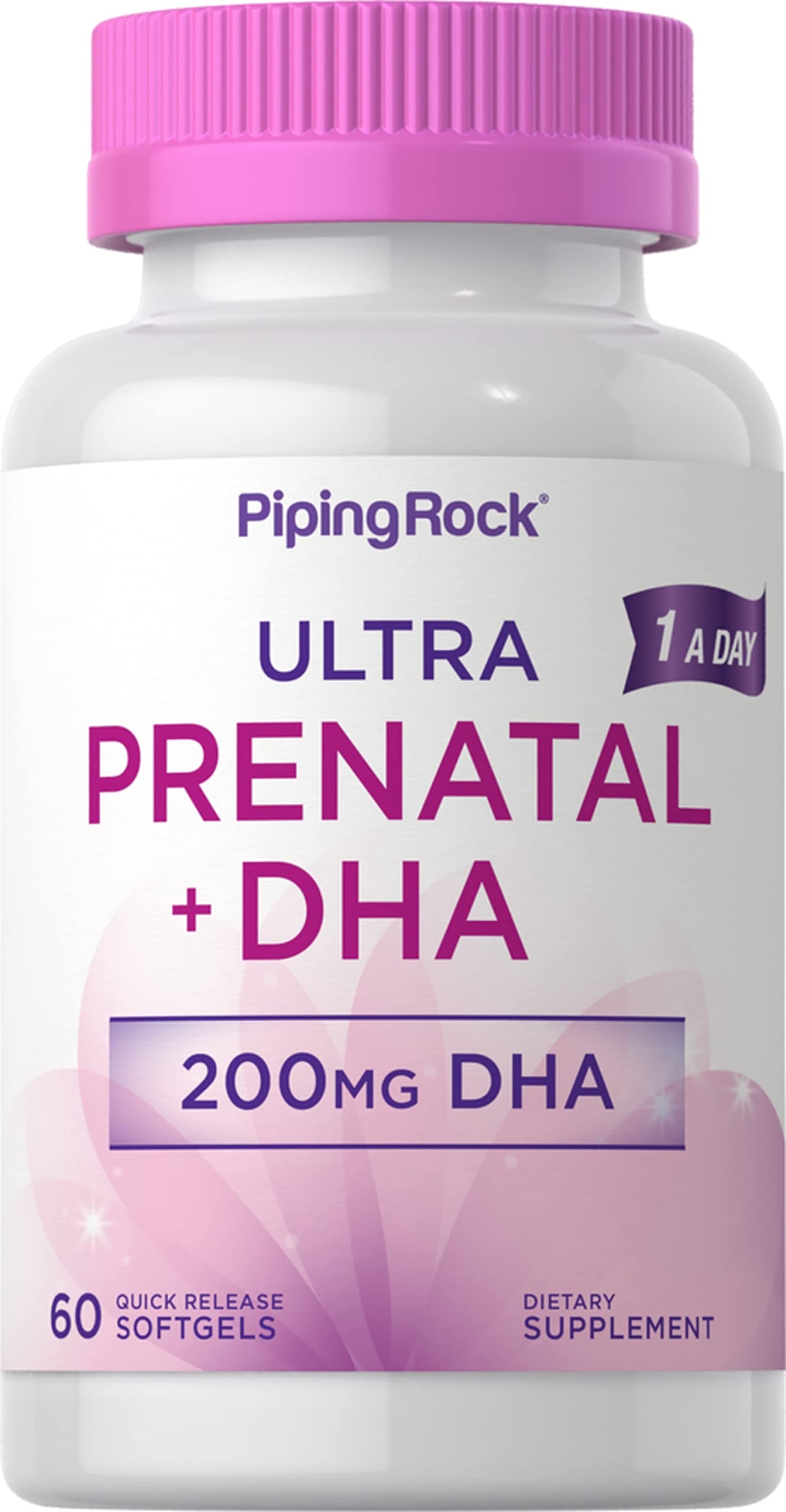 Piping Rock Prenatal Vitamins for Women | DHA 200 mg | 60 Softgels | with Iron, Folic Acid, & Omega 3 | Ultra Multivitamin Supplement | Non-GMO, Gluten Free