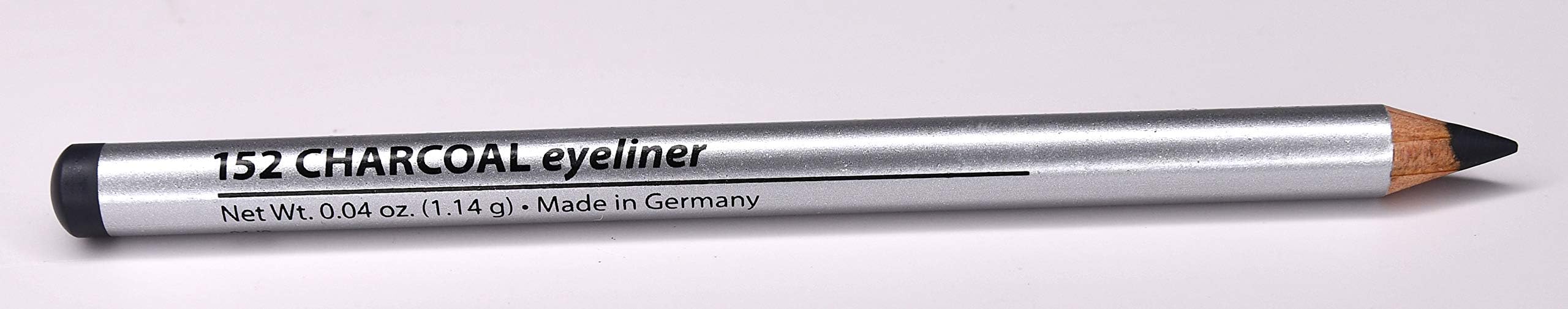 Pure Ziva Charcoal Dark Matte Grey Gray Sexy Smoke Wooden Eyeliner Pencil, HD Professional Eye Liner Smudge Proof Highly Pigmented No Animal Testing & Cruelty Free