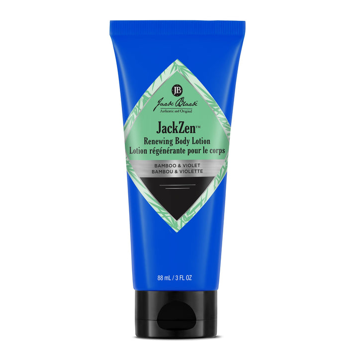 Jack Black Jackzen Renewing Body Lotion, 3 oz. – Earthy Fragrance, Travel Lotion for Dry Skin, Fast-Absorbing Body Moisturizer, Hydrating Skin Lotion, Hand Lotion for Men & Women