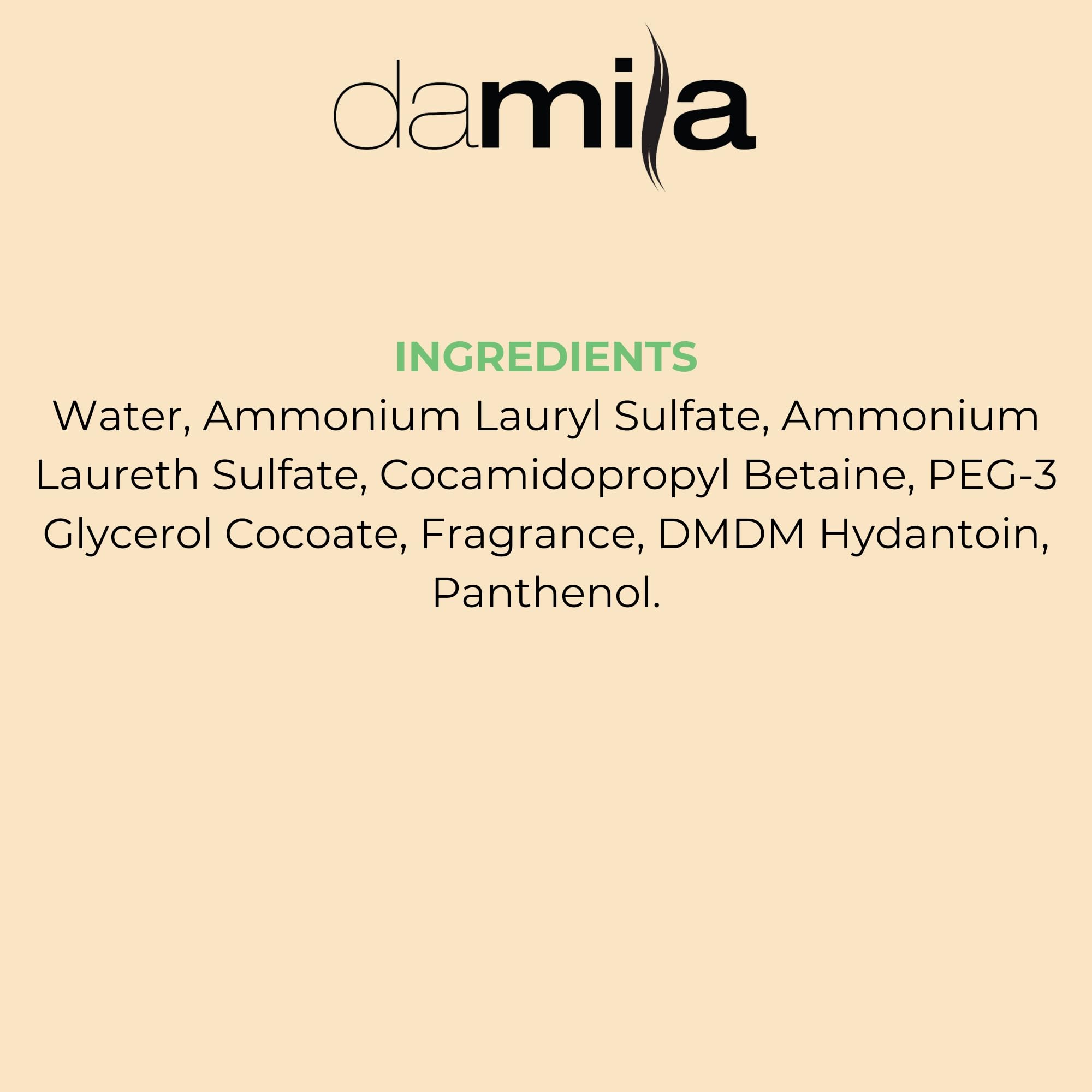 damila Deep Cleansing Shampoo - Clarifying Shampoo For All Hair Types - Degreases, Removes Residue and Product Build Up - Prepares Hair for Keratin Hair Treatment - 16.9 Fl. Oz