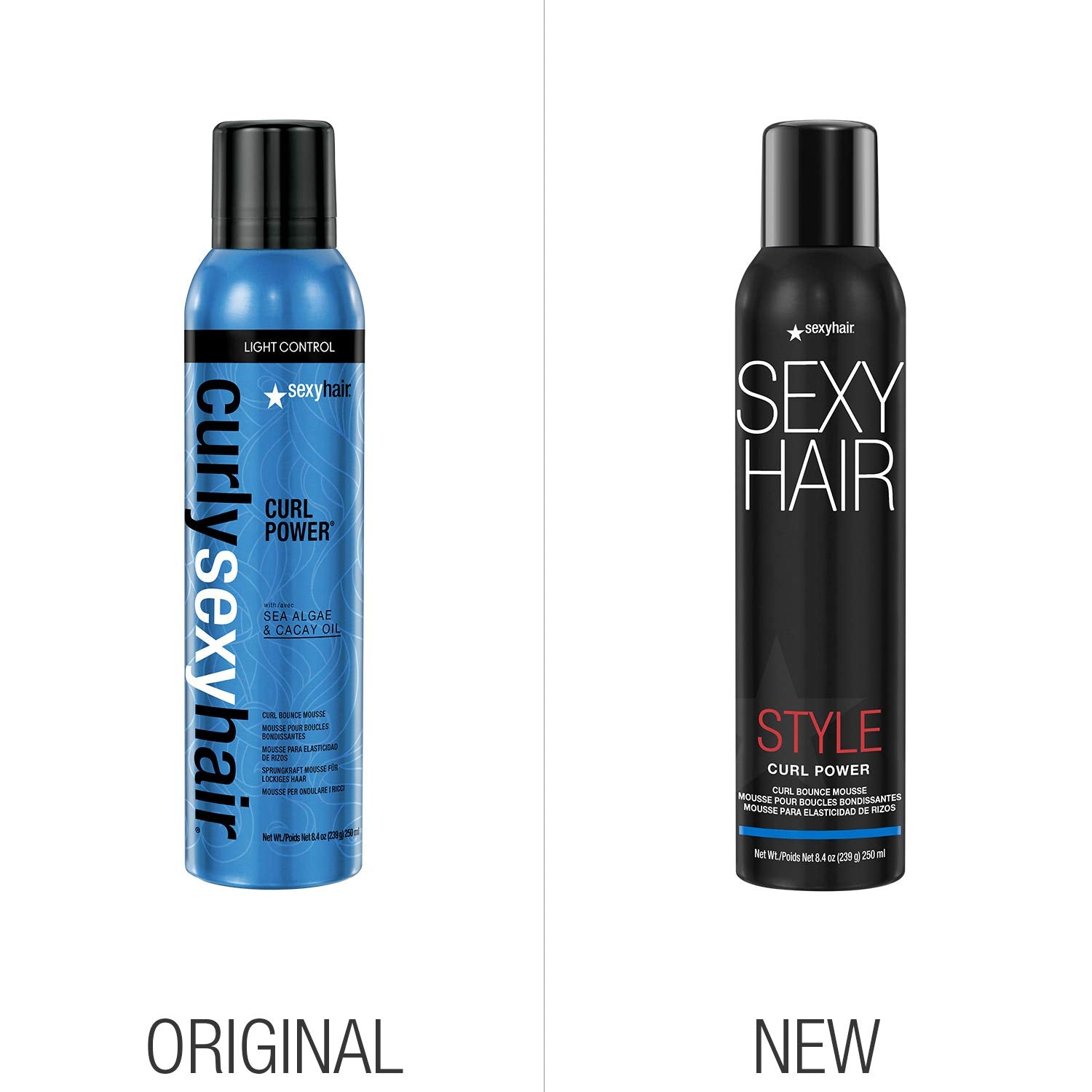 SexyHair Style Curl Power Curl Bounce Mousse, 8.5 Oz | Light Control | Tames Unruly Curls | Adds Definition and Controls Frizz