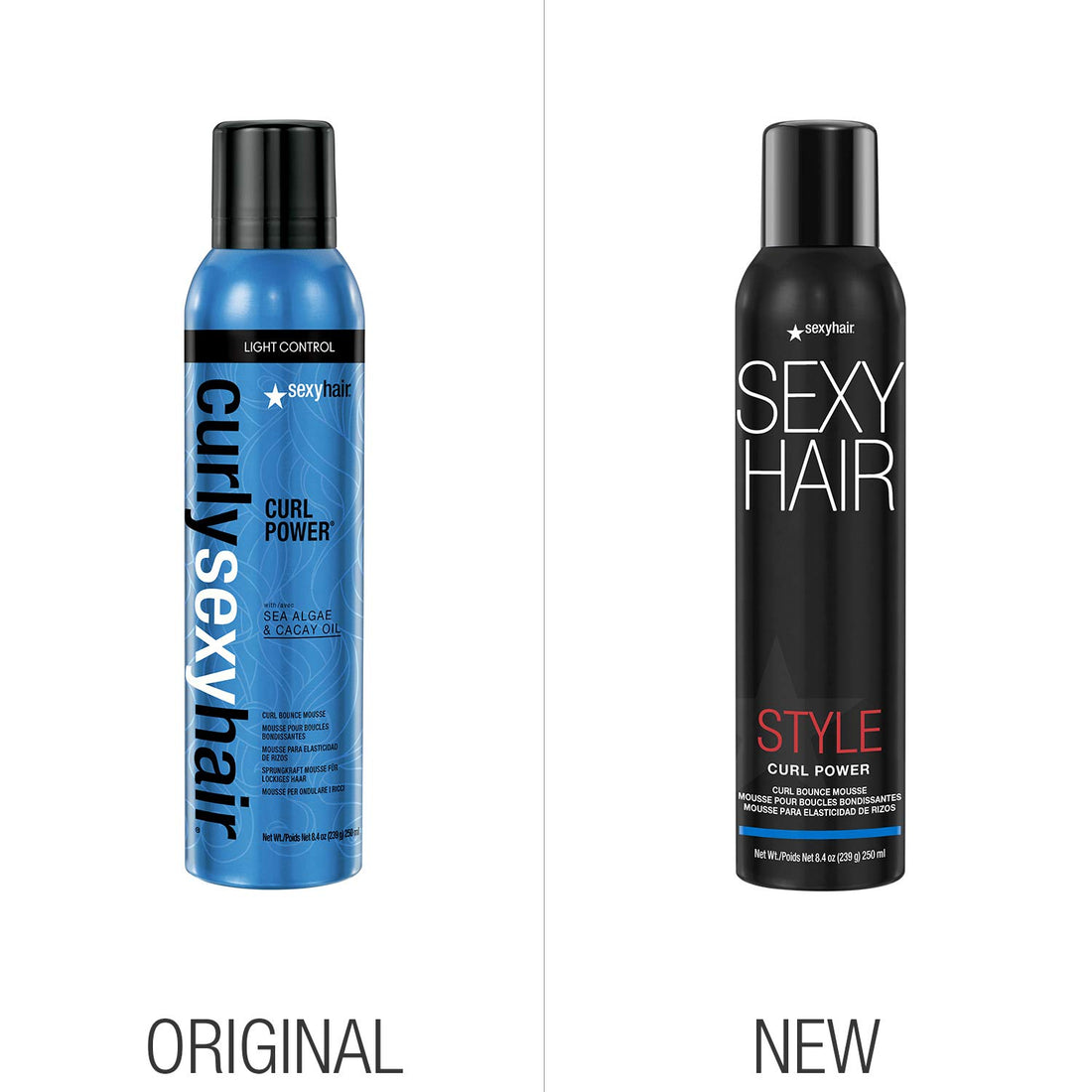 SexyHair Style Curl Power Curl Bounce Mousse, 8.5 Oz | Light Control | Tames Unruly Curls | Adds Definition and Controls Frizz