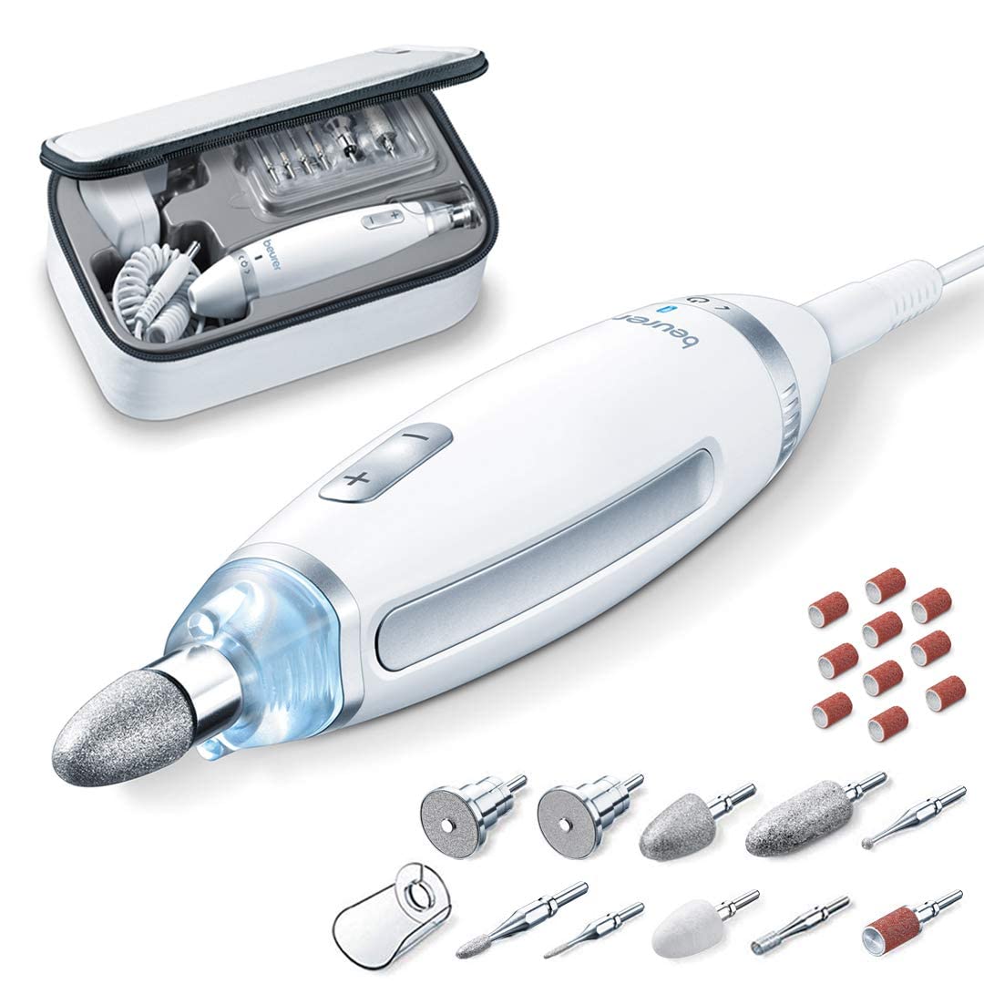 Beurer North America Electric Manicure And Pedicure Kit With Powerful Nail Drill And 10 Attachment System