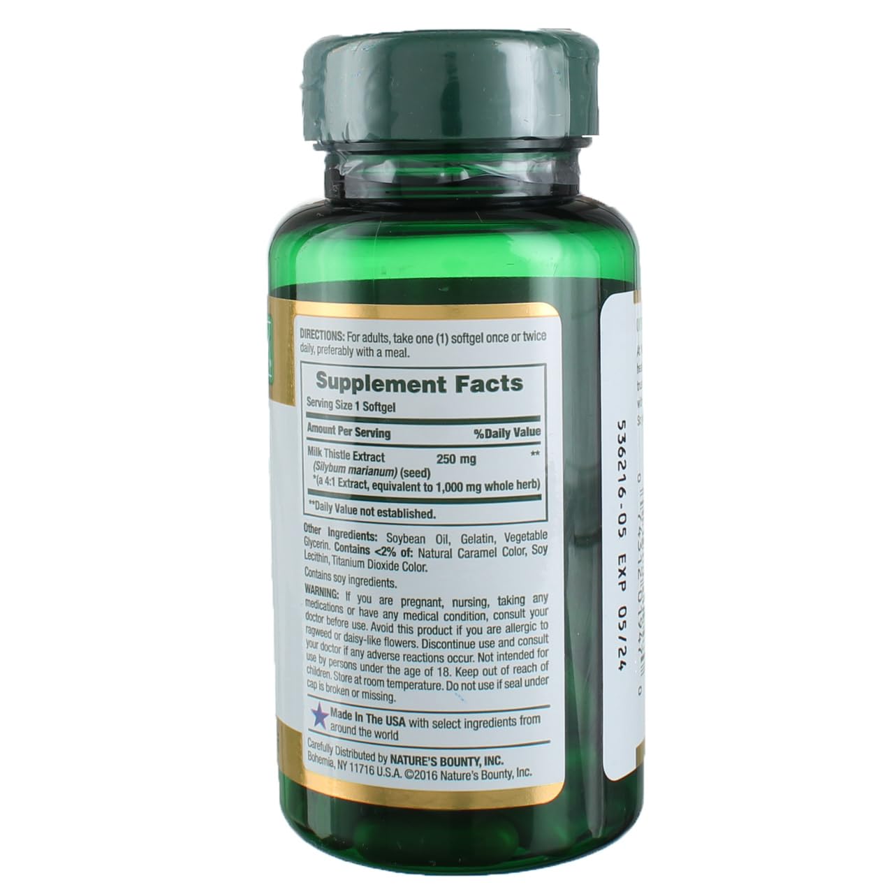 Nature's Bounty Milk Thistle 1000mg Herbal Supplement Softgels - 50 CT