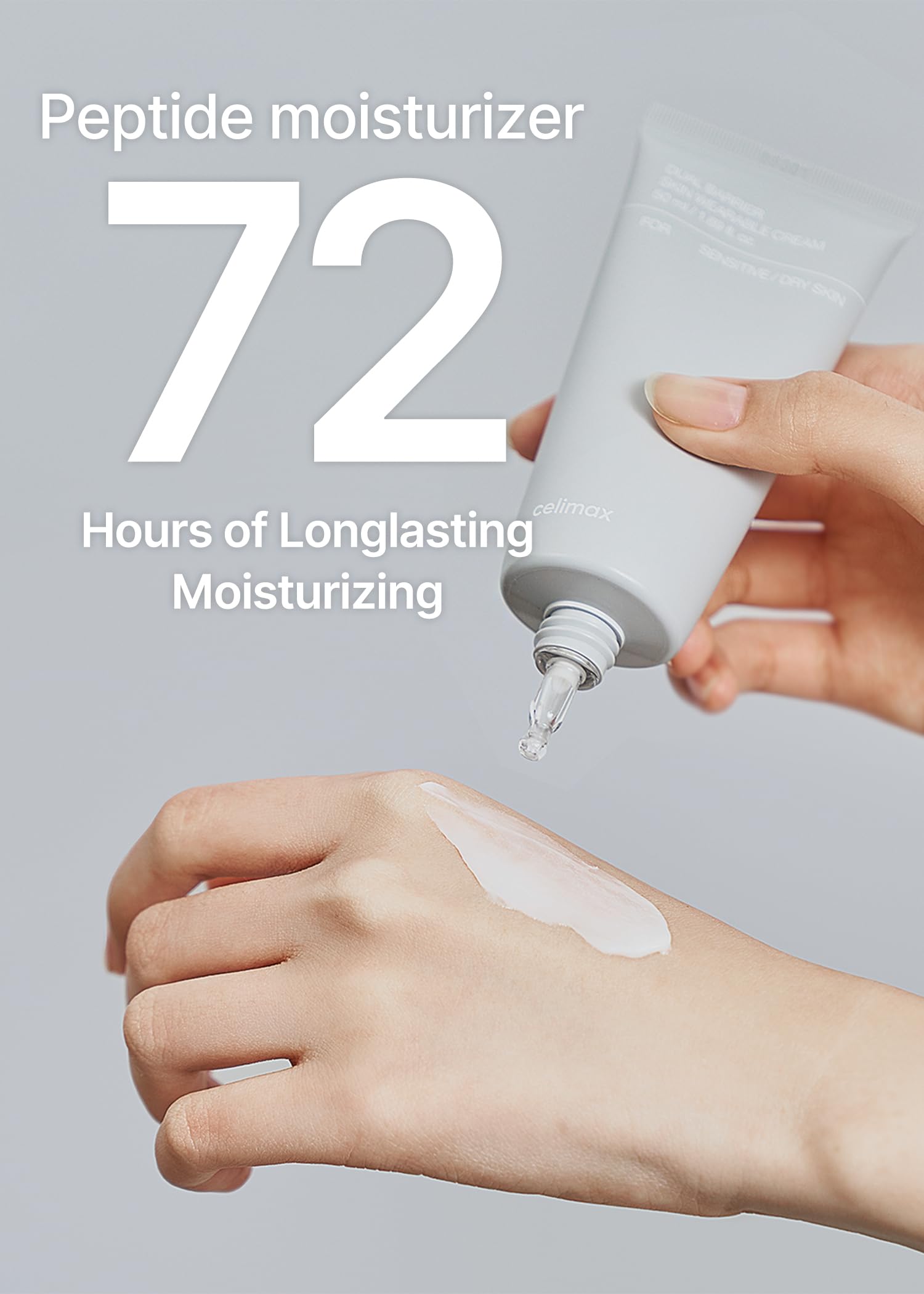 celimax Dual Barrier Skin Wearable Cream | Long Lasting Cream Face Moisturizer with Ceramides, Hyaluronic Acid, Moisturizing, Hydrating, Soothing, Repairing, Day & Night Cream, 50ml