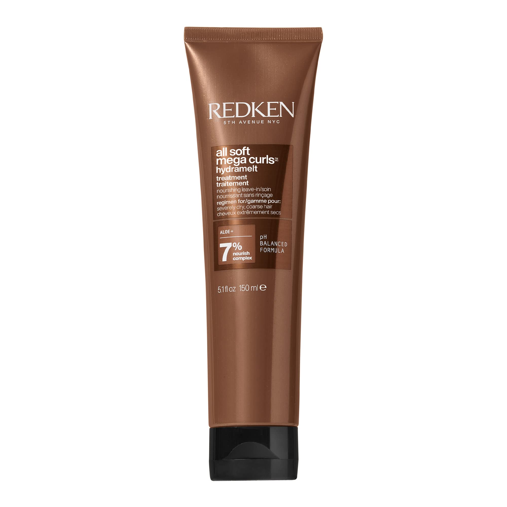 Redken All Soft Mega Hydramelt Leave-In Treatment | For Extremely Dry Hair | Ultra Moisturizing Hair Lotion Enhances Shine | With Aloe Vera