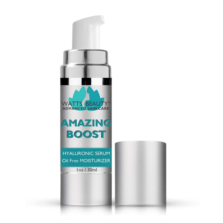 Watts Beauty Amazing Boost Hyaluronic Serum for Volumes of Moisture to Give Your Skin a Voluminous Boost While Taking Your Skin Care Routine to the Next Level - Smoothing Face Moisturizer (1oz)
