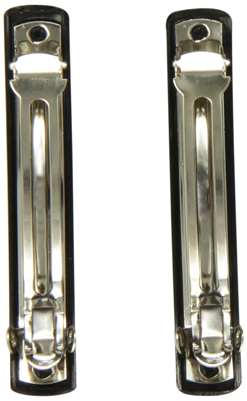 Caravan Small Gallia Bar Barrettes In Black Or Colors Pair