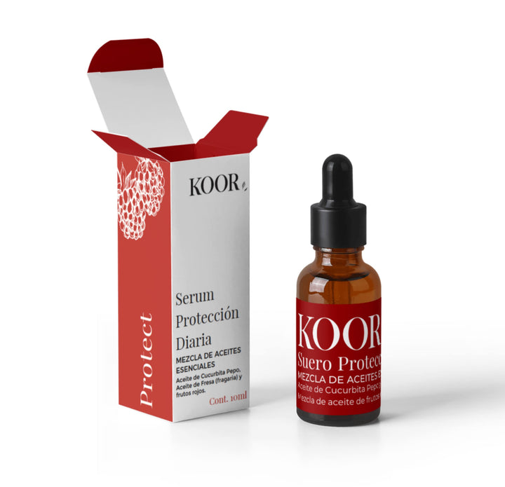 KOOR PROTECT - Daily Defense Serum with Pumpkin Seed & Berry Oils | Lightweight Antioxidant Formula for Hydration & Protection | 10ml