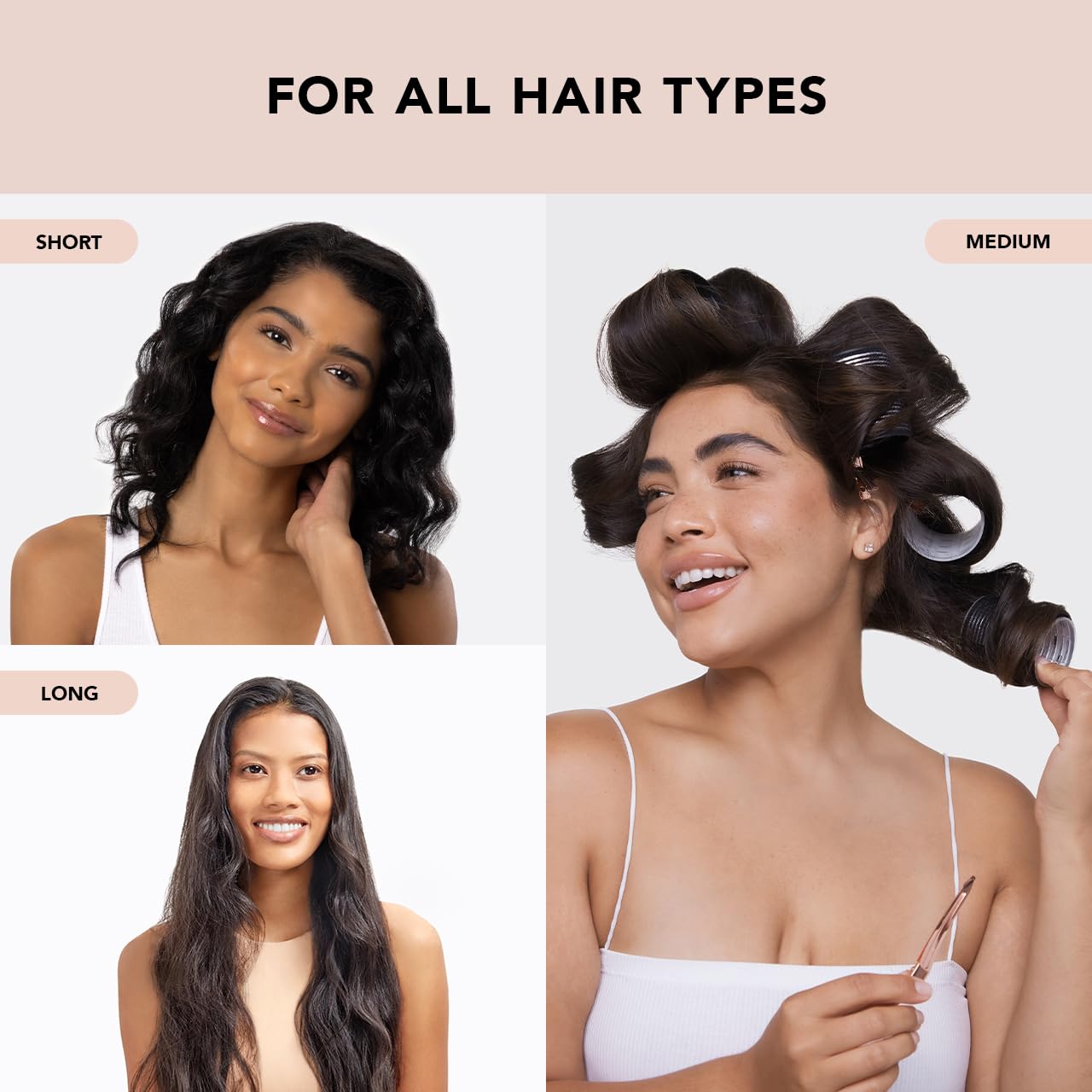 Kitsch Pro Ceramic Hair Rollers, Self Grip Thermal Hair Rollers, Hair Curlers, 8 Pack