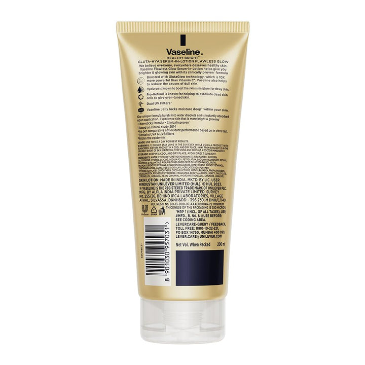 Vaseline Gluta-Hya Flawless Glow, 200ml, Serum-In-Lotion