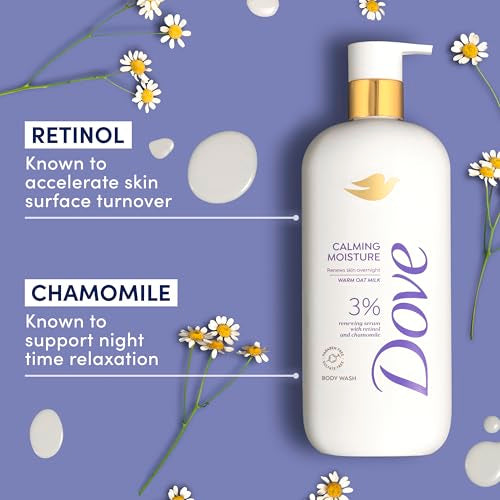 Dove Calming Moisture Body Wash 3% renewing serum with retinol & chamomile 18.5 Fl Oz