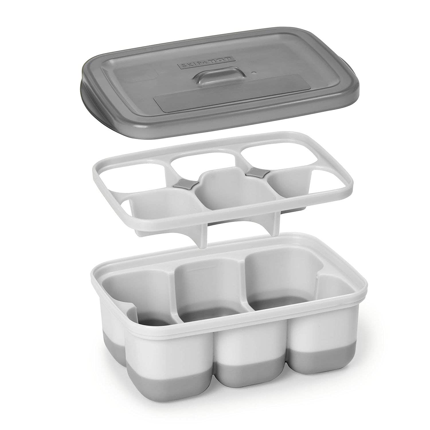 Skip Hop Baby Food Maker & Storage Set, Easy Prep & Store Starter Kit, Grey