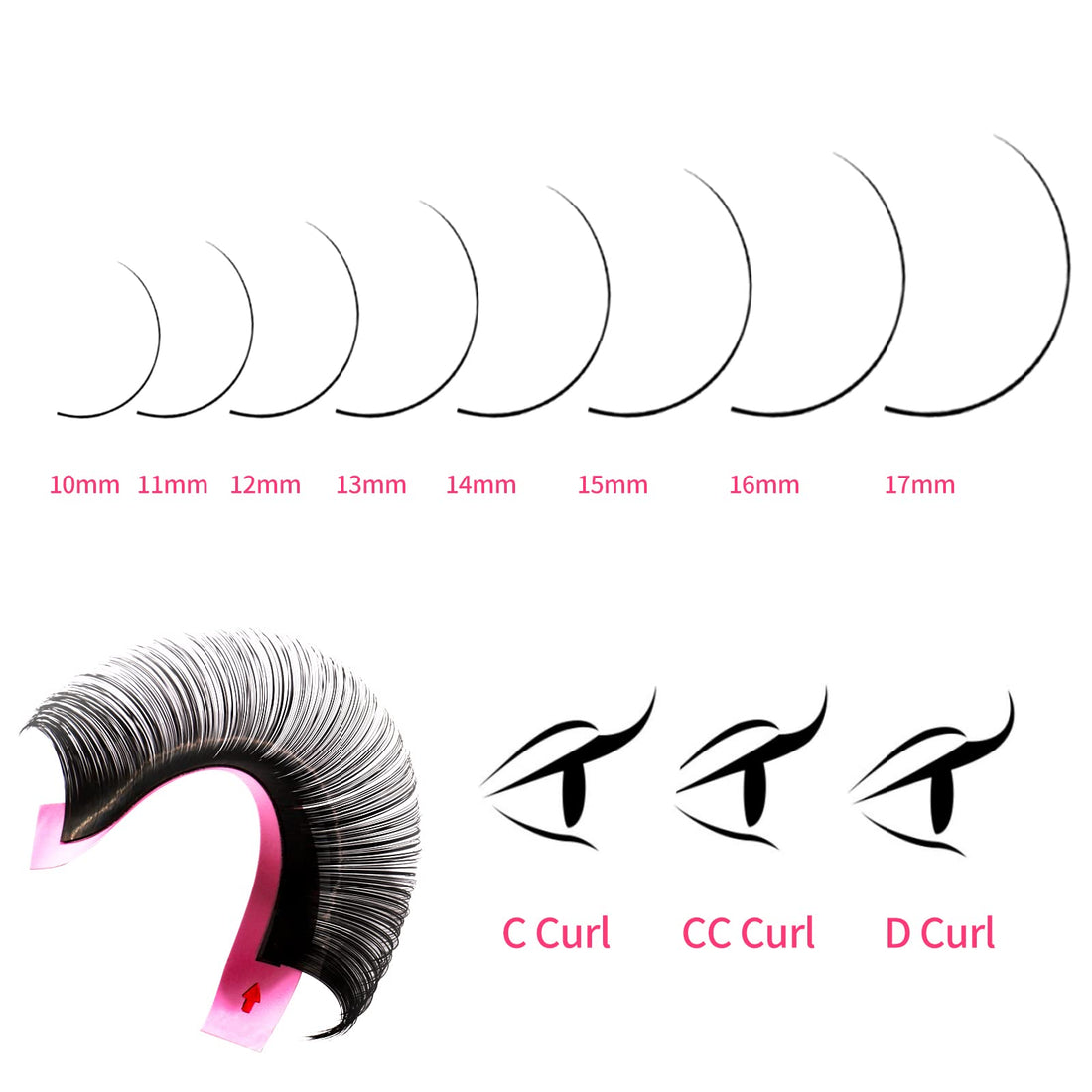 VEYES INC Cashmere Volume Lash Extensions C CC D DD LD L B J M Curl 0.03-0.20 thickness 5-25mm, Super Matte Black Individual Eyelashes Tray, Professional Supplies for Lash Techs (0.03 CC 12mm)