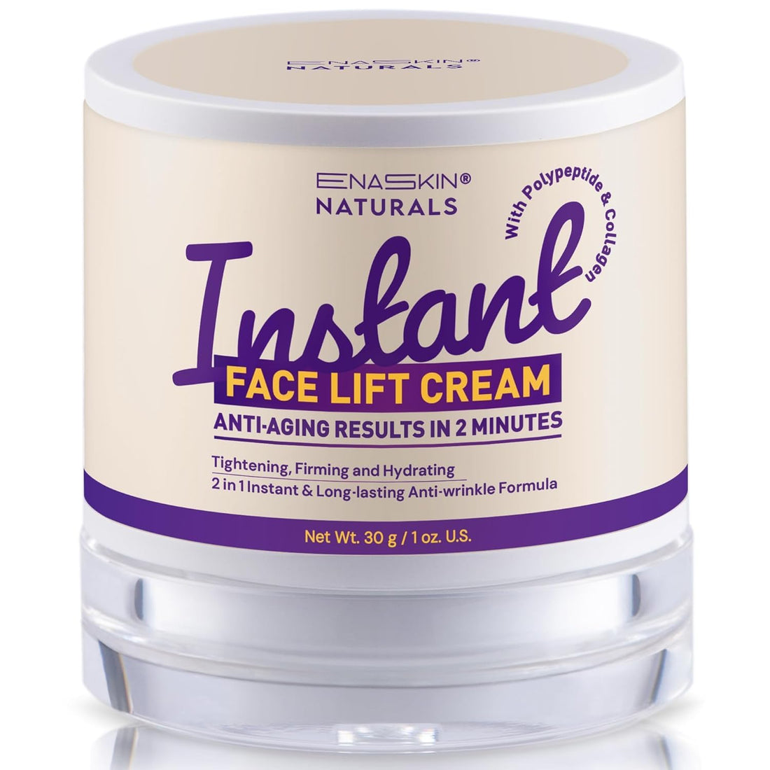 Enaskin Naturals Instant Firmx Temporary Face Eye Tightener - Rapid Face Lift Cream for Fine Line & Deep Wrinkles and Pores Within Mins - Wrinkle Filler with Polypeptide & Collagen