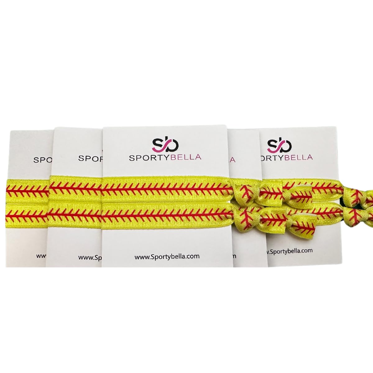 Infinity Collection Infinity Collection Softball Hair Accessories, Set of 5 Girls Softball Hair Ties, Softball Team Gifts or Softball Party Favors