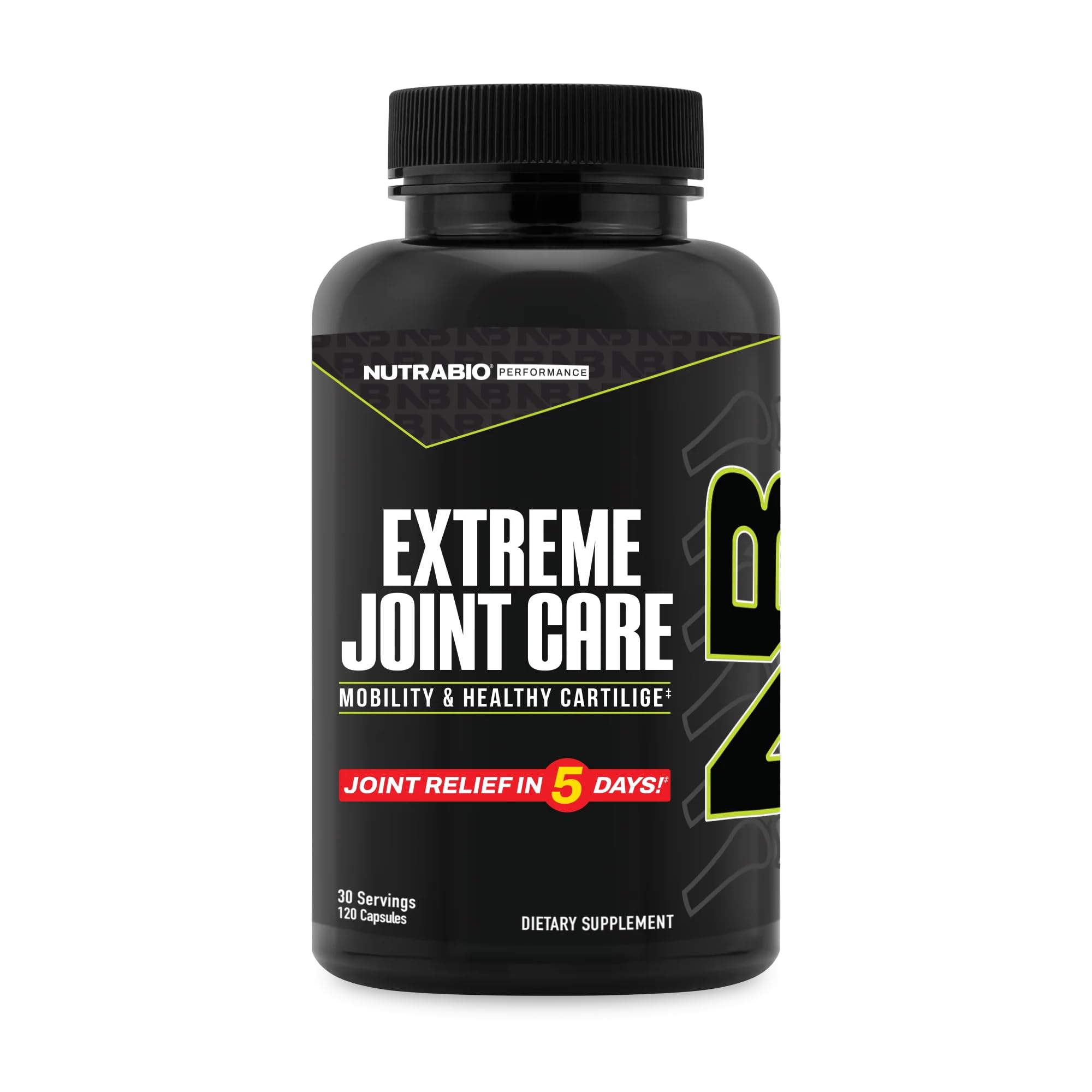 NutraBio Extreme Joint Care - Joint Support Supplement for Joint Relief, Pain-Free Movement - Supports Healthy Joints, Mobility, and Cartilage- Full Joint and Musculoskeletal Support - 120 Capsules