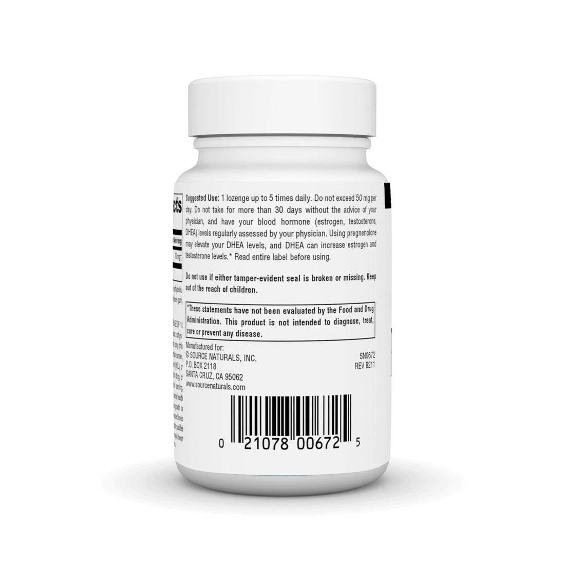 Source Naturals Pregnenolone 10 mg - 120 Cherry Flavored Lozenges